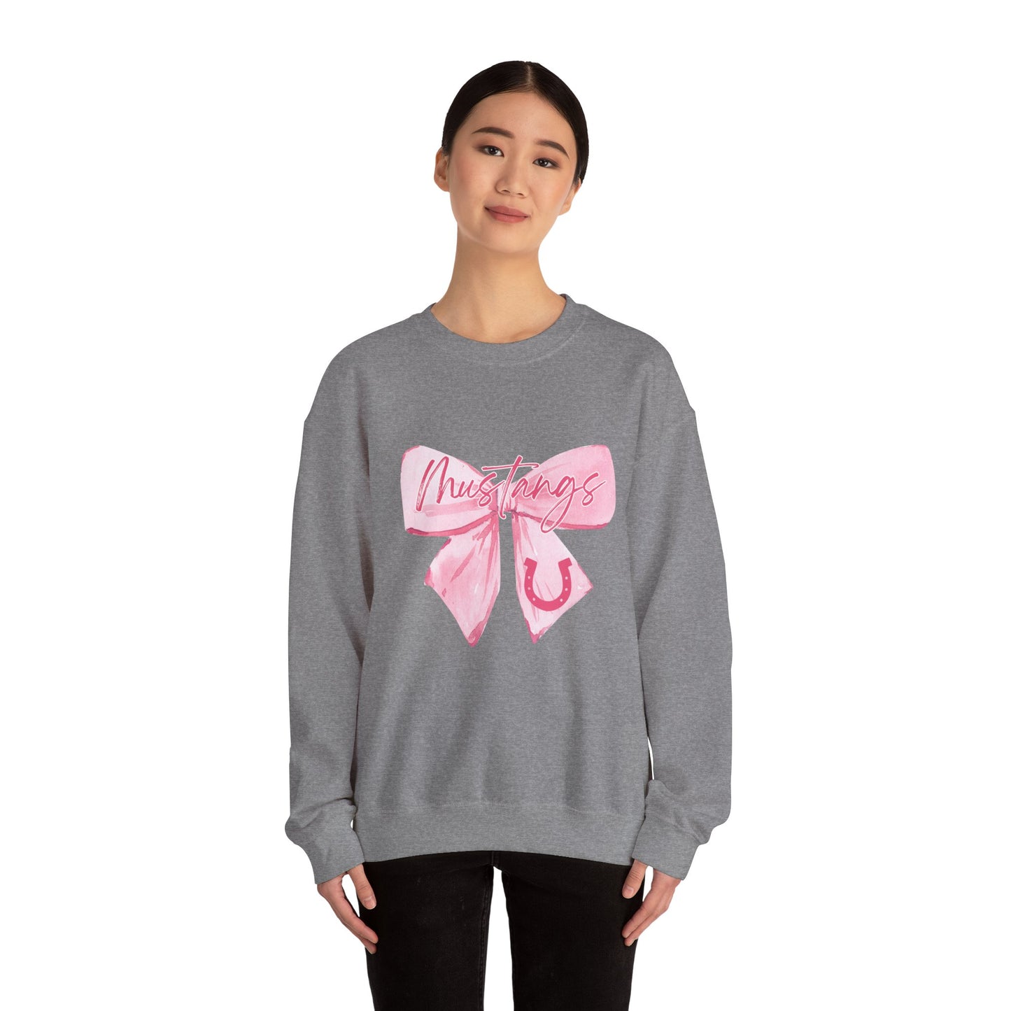 Chic Bow Graphic Crewneck Sweatshirt, Cozy Pullover, Casual Sweatshirt, Gift for Her, Lounge Wear