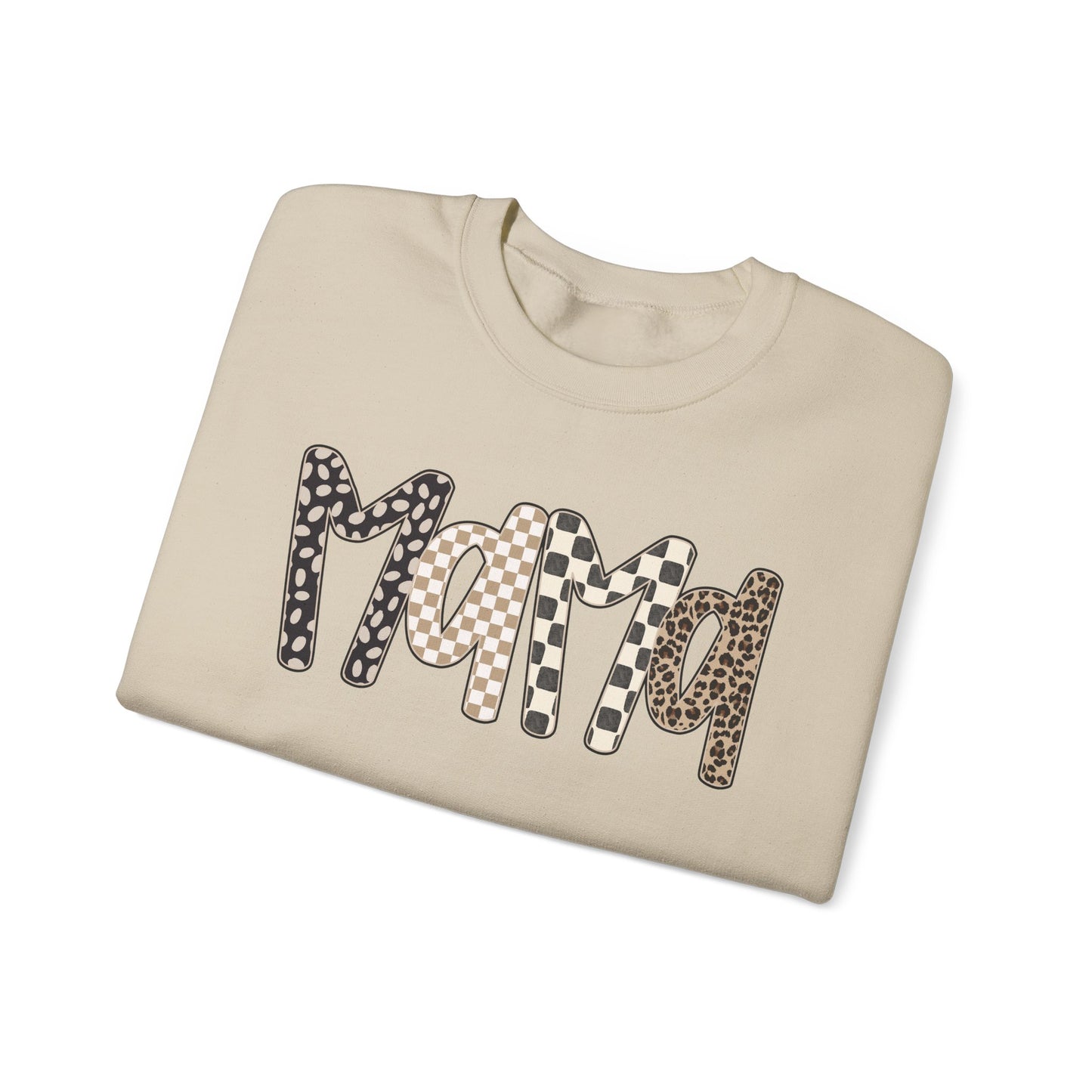 Mama Leopard Print Crewneck Sweatshirt