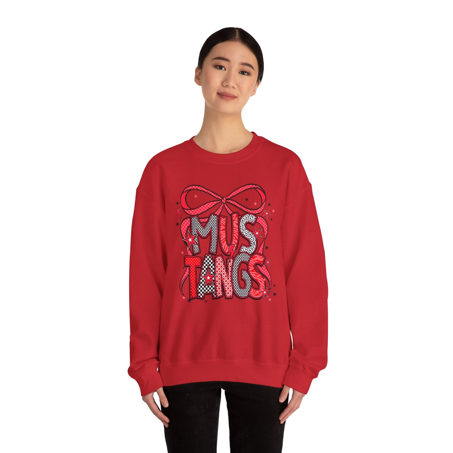 Mustang Love Crewneck Sweatshirt - Cozy Unisex Pullover for Horse Lovers, Gift for Equestrian, Casual Outfit, Horse Show