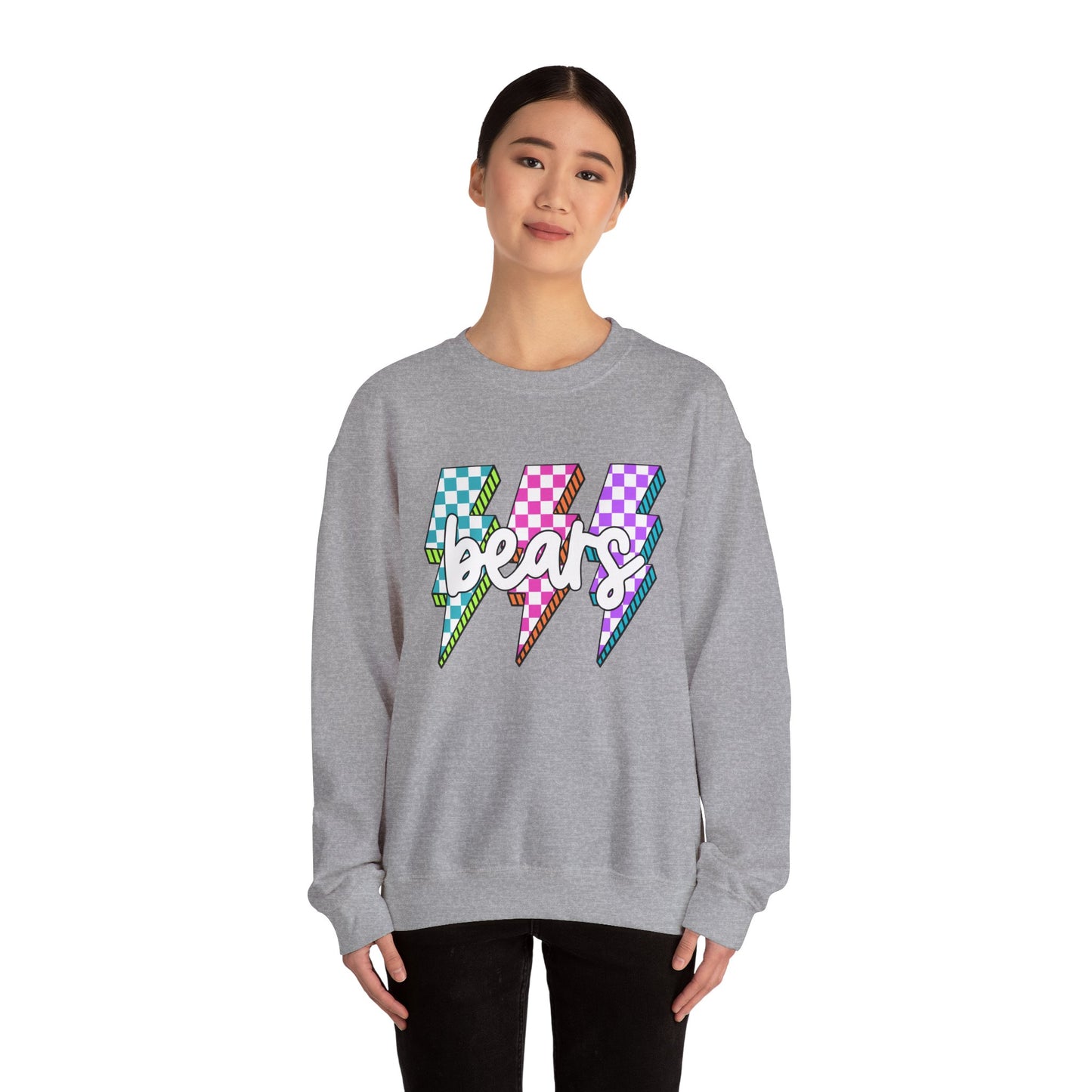 Colorful Bears Crewneck Sweatshirt, Unisex Sweatshirt, Graphic Sweatshirt, Cozy Sweatshirt for Gifts, Casual Wear