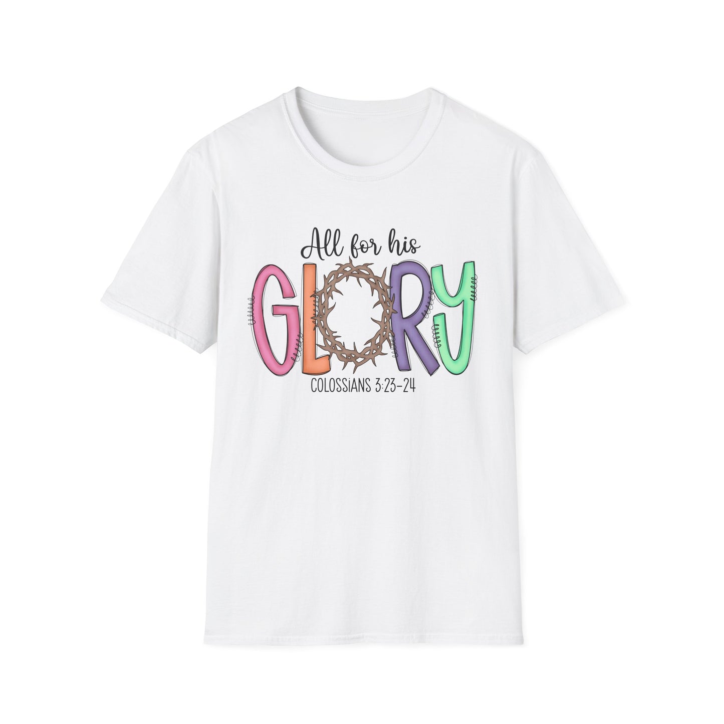 Colorful Faith T-Shirt | Unisex Softstyle Tee | Religious Apparel | Gifts for Men & Women | Inspirational Shirt | Casual Wear