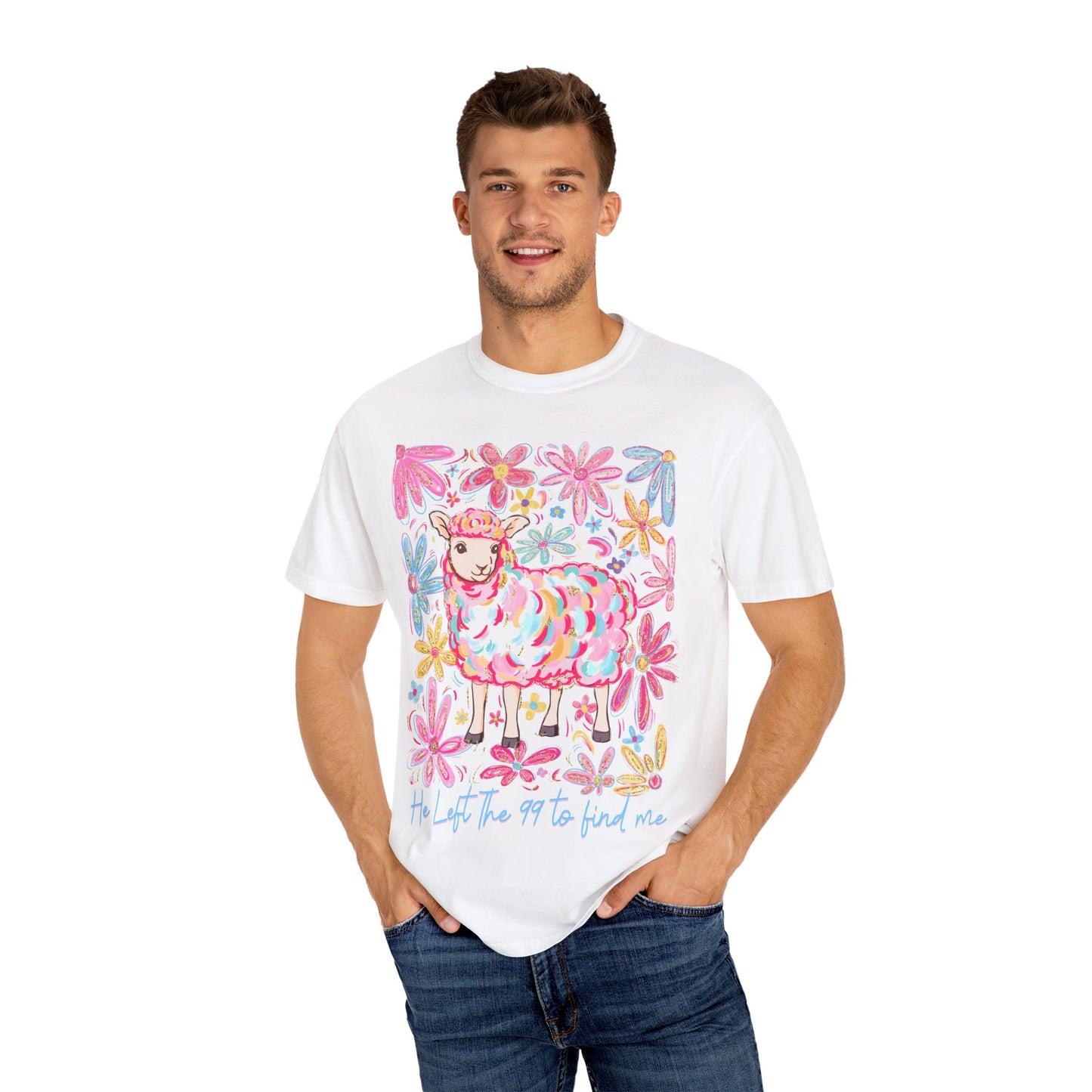 Whimsical Floral Sheep T-Shirt – Soft Unisex Tee, Perfect for Nature Lovers, Easter, Spring Celebrations, Gift for Her, Casual Wear