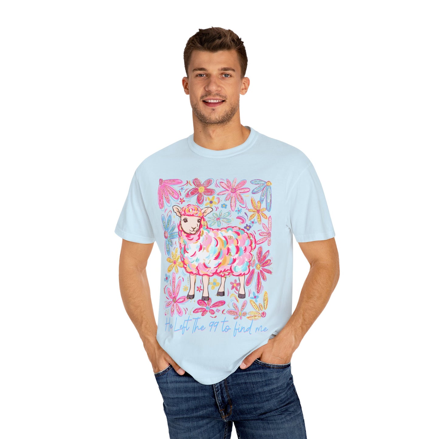 Whimsical Floral Sheep T-Shirt – Soft Unisex Tee, Perfect for Nature Lovers, Easter, Spring Celebrations, Gift for Her, Casual Wear