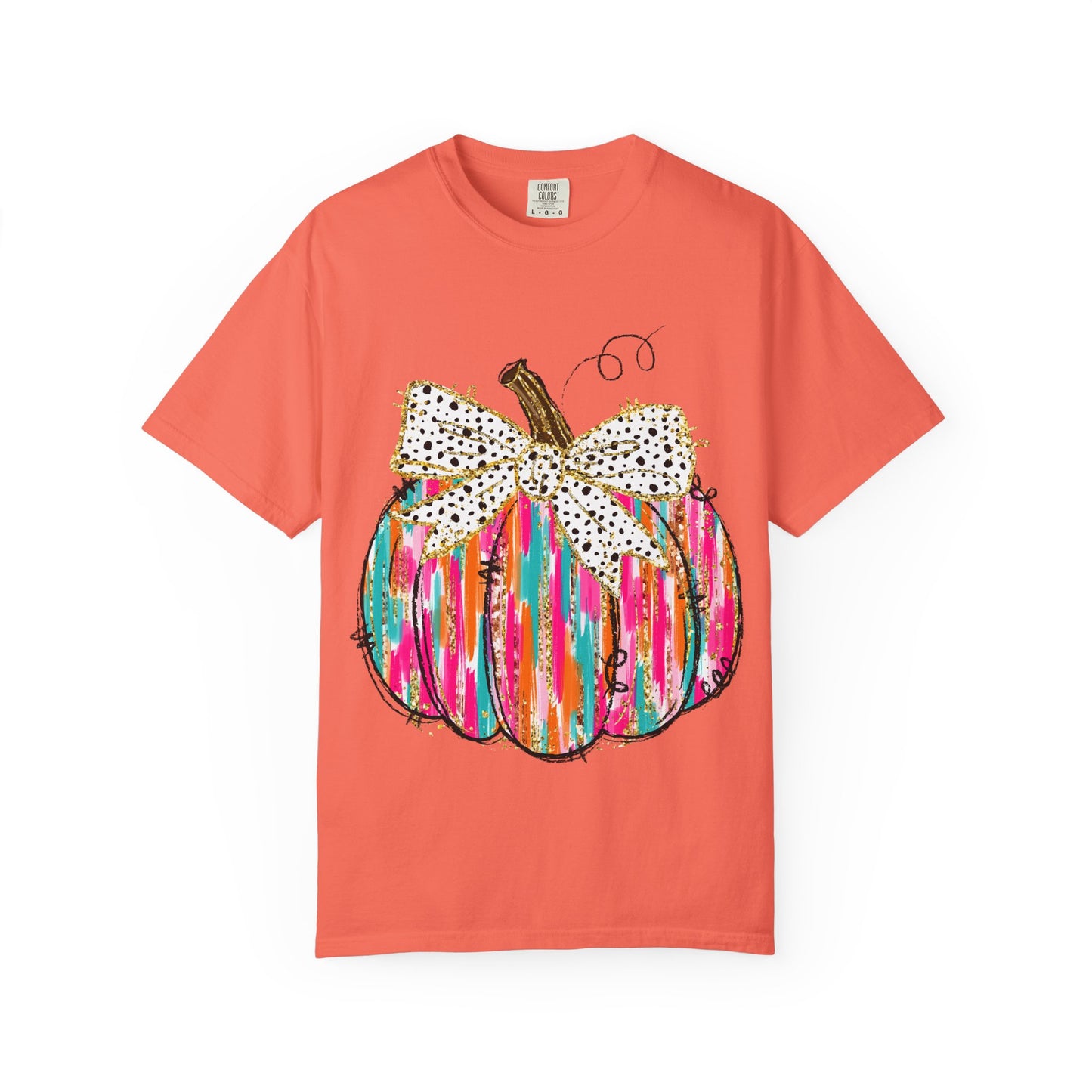 Colorful Pumpkin Graphic T-Shirt for Fall, Casual Autumn Tee, Halloween Shirt, Thanksgiving Outfit, Gift for Her