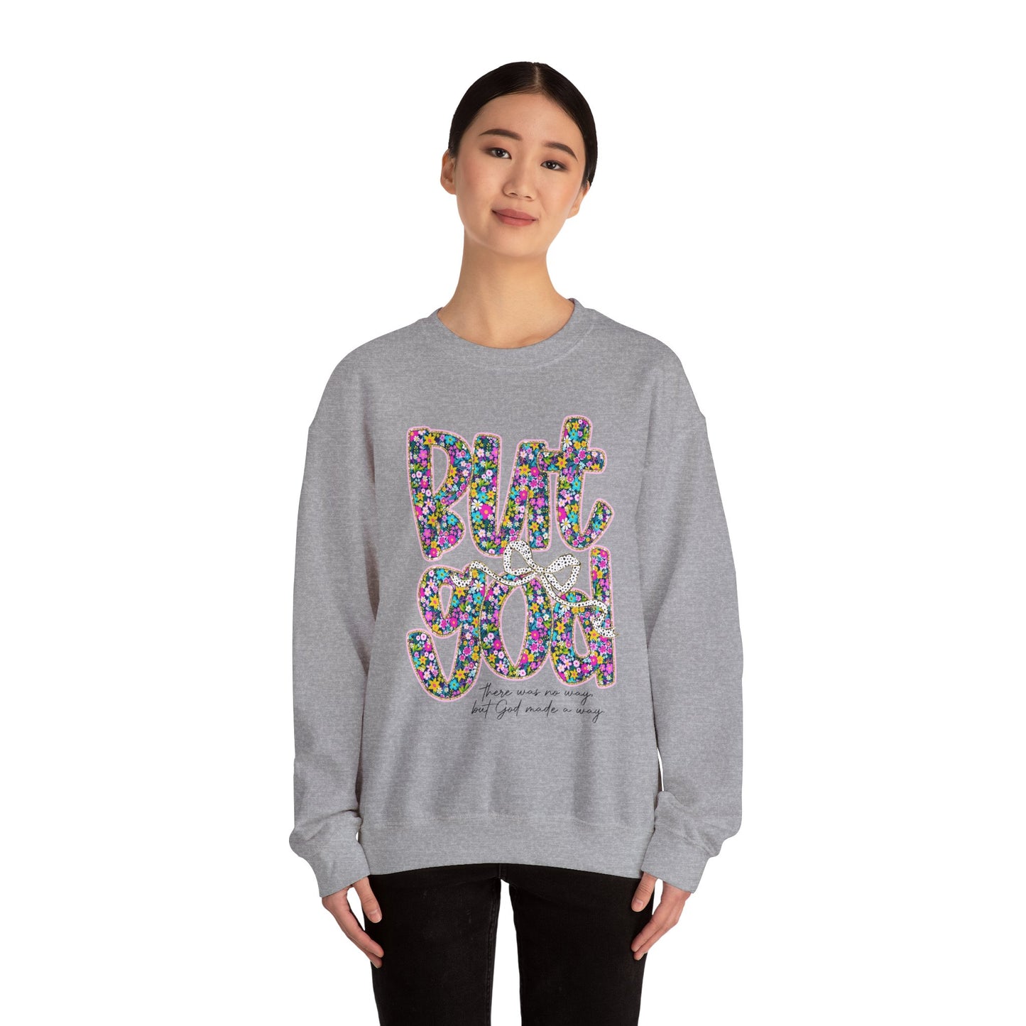 Colorful Floral Crewneck Sweatshirt - Motivational Gift for Friends, Cozy Lounge Wear, Unique Gift for Birthday, Inspirational