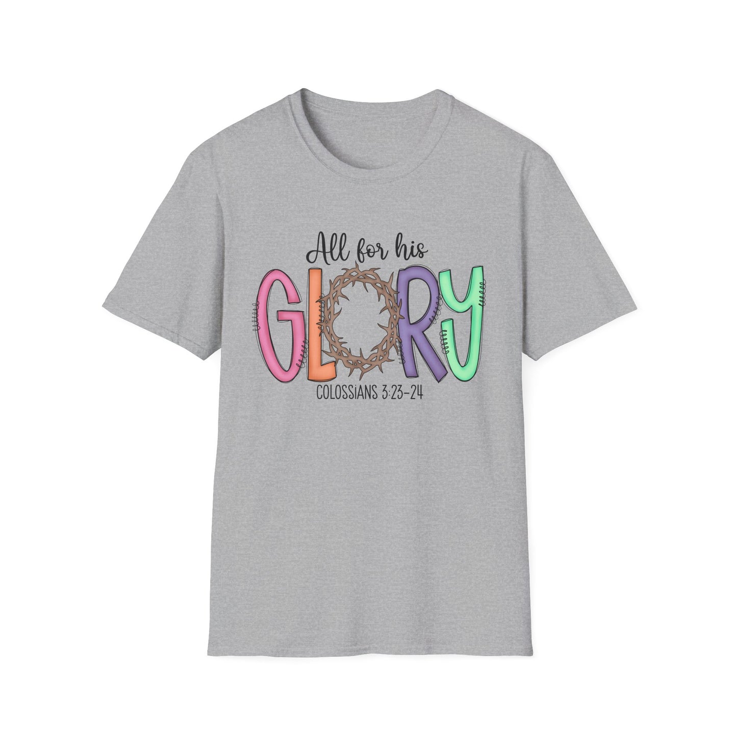 Colorful Faith T-Shirt | Unisex Softstyle Tee | Religious Apparel | Gifts for Men & Women | Inspirational Shirt | Casual Wear