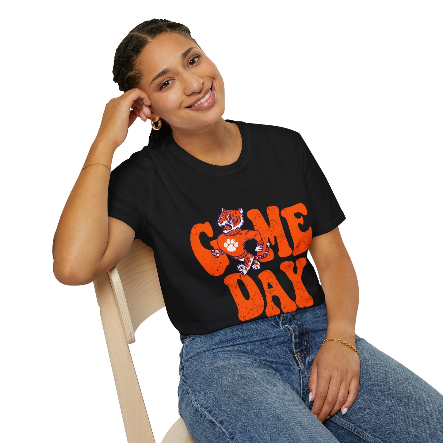Game Day Unisex Softstyle T-Shirt | Perfect for Sports Fans, Tailgating, Casual Wear, Gift for Gamers, Cheer Day Apparel