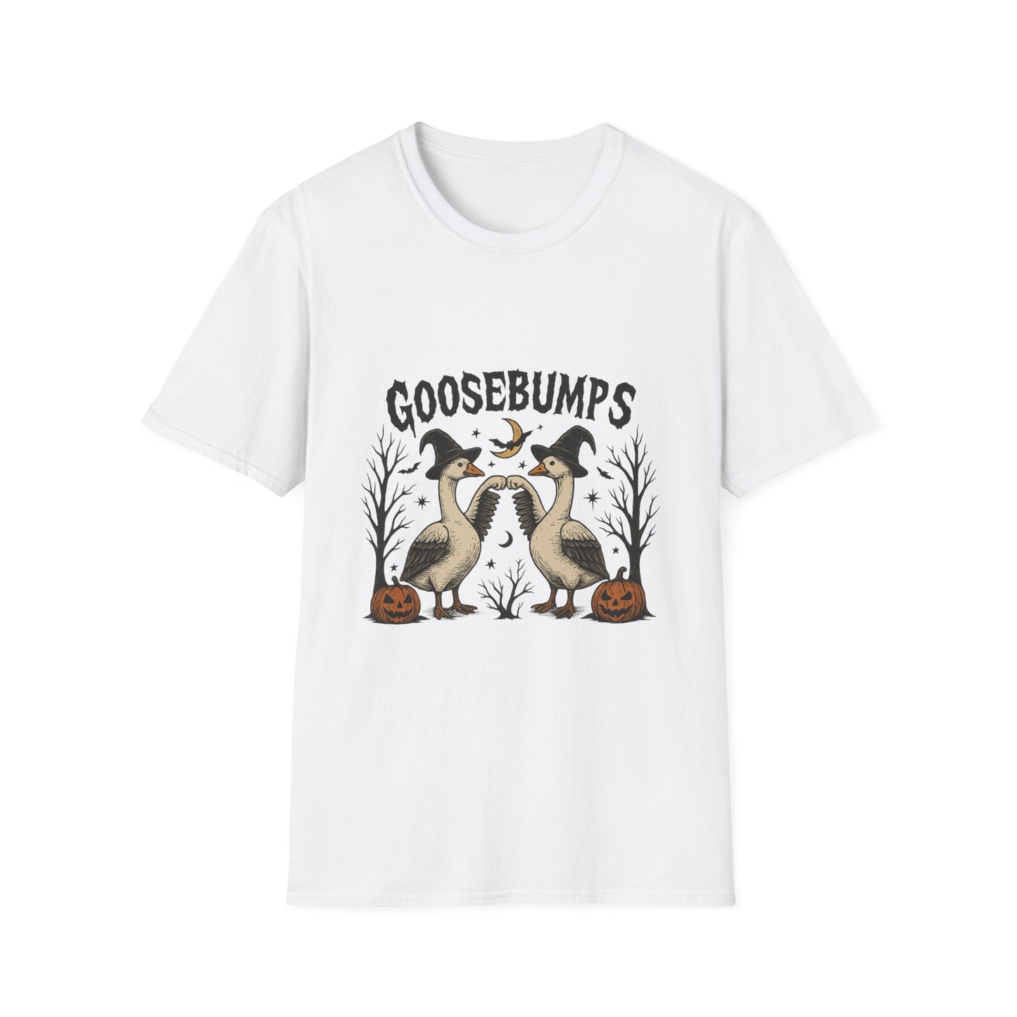 Goosebumps Halloween Unisex Softstyle T-Shirt - Spooky Shirt, Halloween Costume, Gift for Her, Halloween Party, Fall Fashion