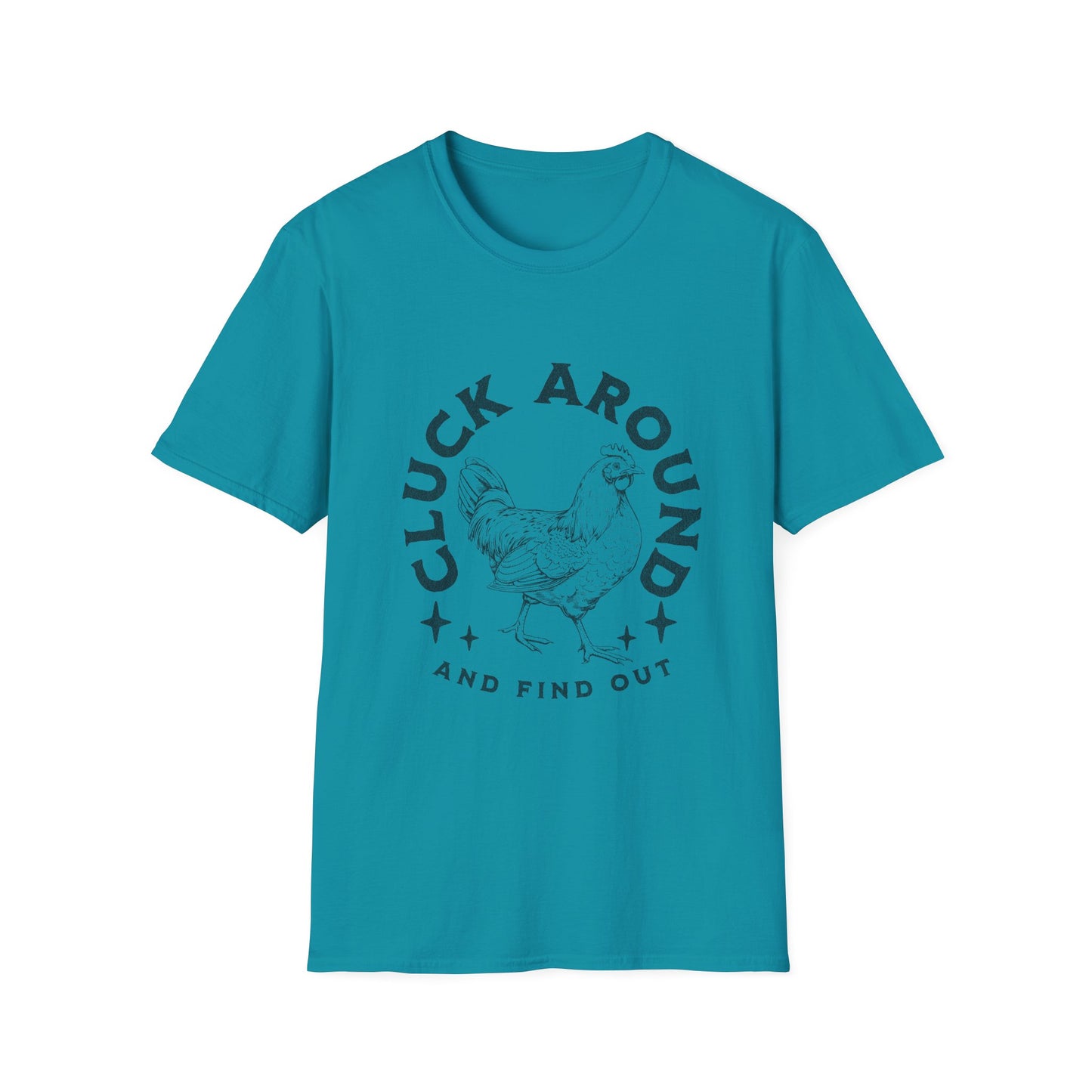 Funny Chicken T-Shirt - Cluck Around, Gift for Farm Lovers, Casual Wear, Chicken Enthusiast Tee, Funny Farm Animal Shirt