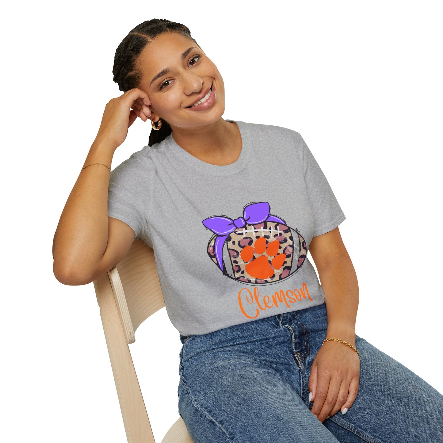 Tiger Leopard Print T-Shirt | Unisex Softstyle Tee | Game Day Apparel, College Spirit Wear, Birthday Gift, Casual Outing