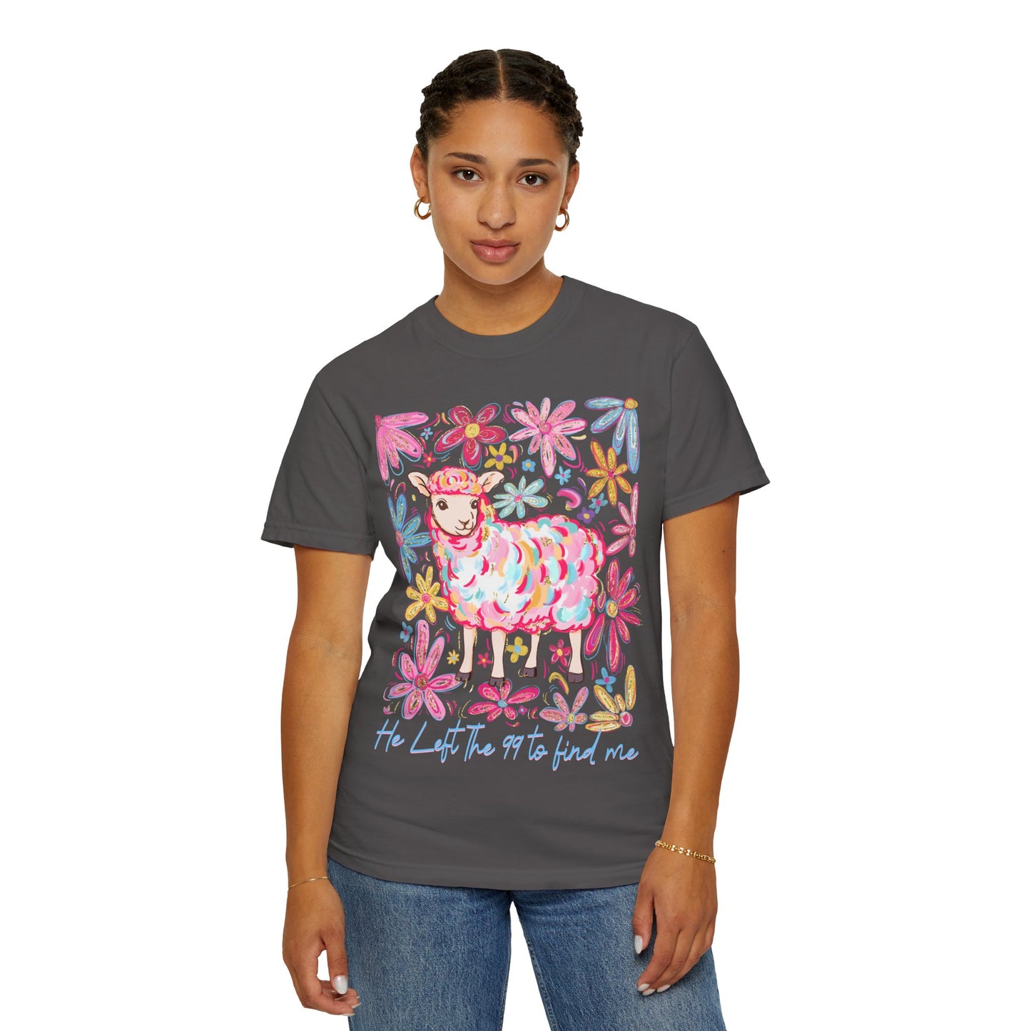 Whimsical Floral Sheep T-Shirt – Soft Unisex Tee, Perfect for Nature Lovers, Easter, Spring Celebrations, Gift for Her, Casual Wear