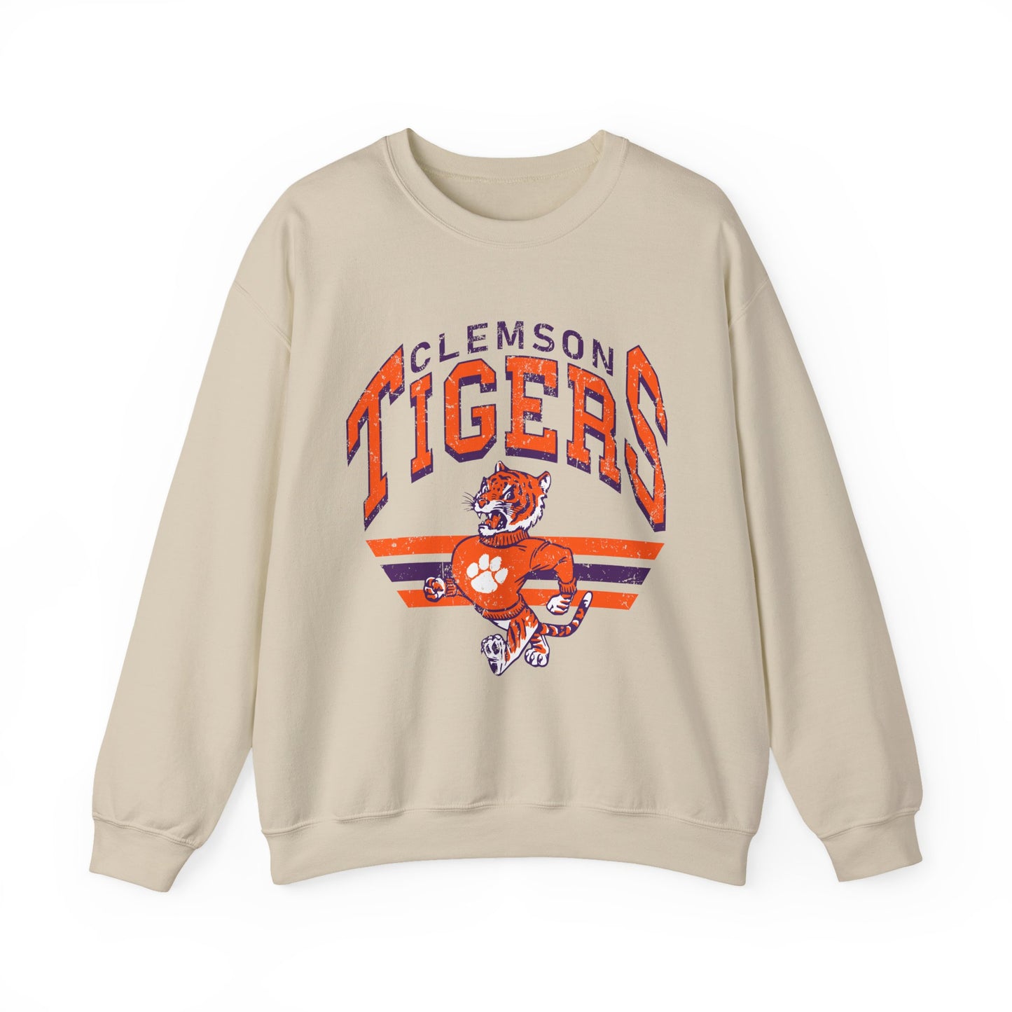 Clemson Tigers Crewneck Sweatshirt, Comfortable College Apparel, Unisex Sweatshirt, Sports Fan Gear, Game Day Outfit, Classic Sweatshirt