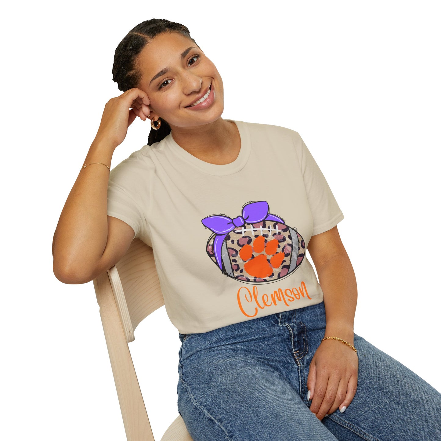 Tiger Leopard Print T-Shirt | Unisex Softstyle Tee | Game Day Apparel, College Spirit Wear, Birthday Gift, Casual Outing
