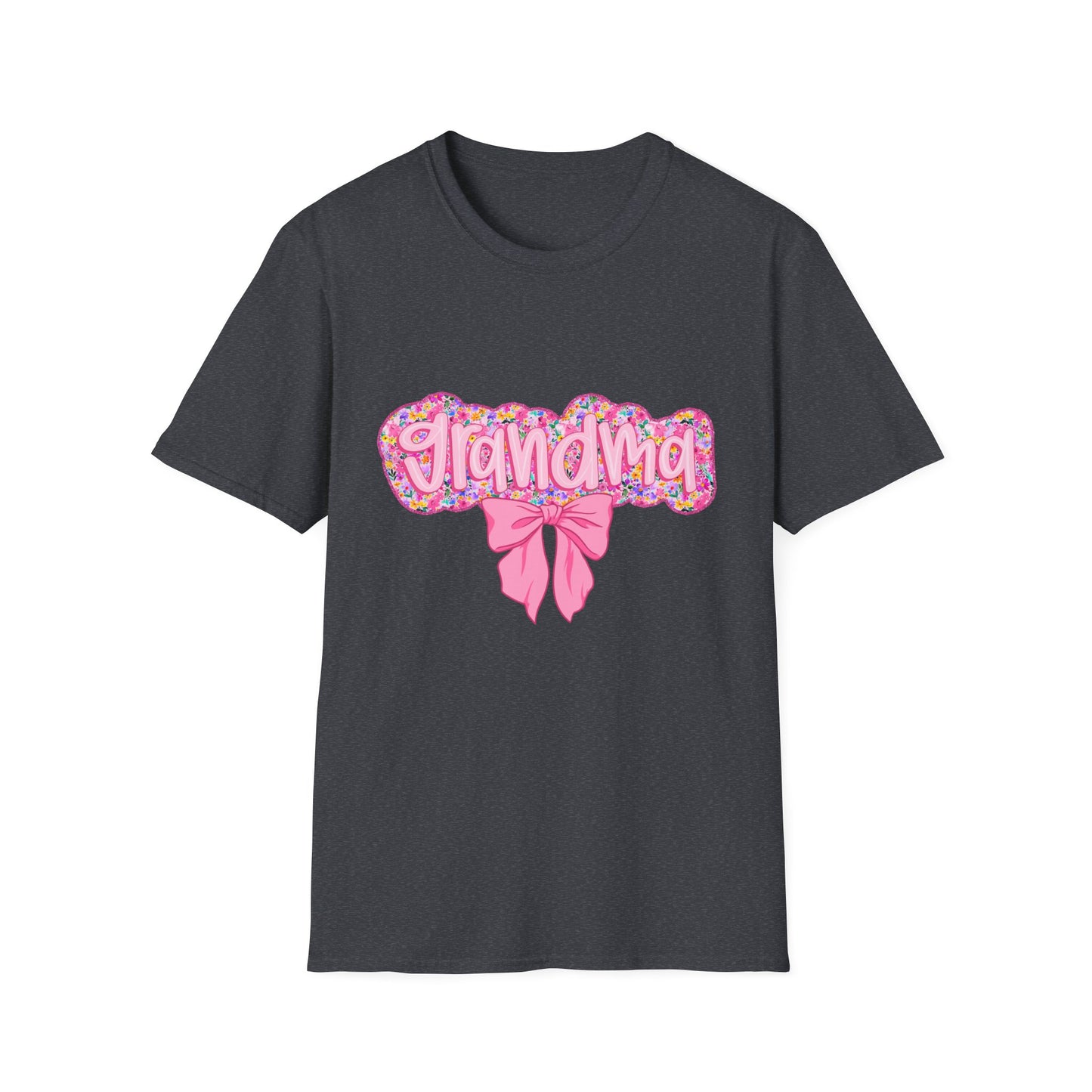 Grandma Floral Graphic T-Shirt | Gift for Grandma | Softstyle Tee for Family Celebrations, Mother's Day Gift, Casual Wear