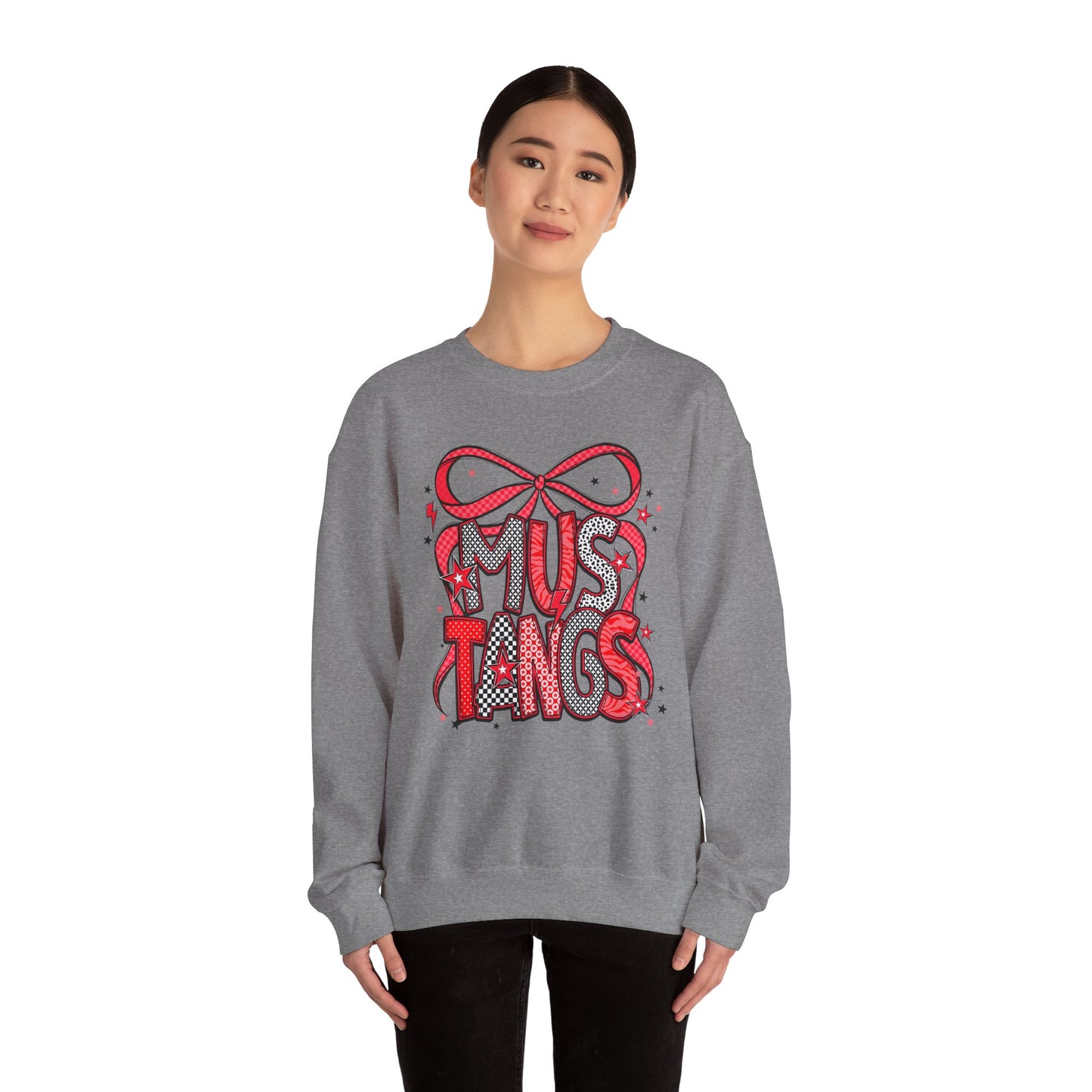 Mustang Love Crewneck Sweatshirt - Cozy Unisex Pullover for Horse Lovers, Gift for Equestrian, Casual Outfit, Horse Show