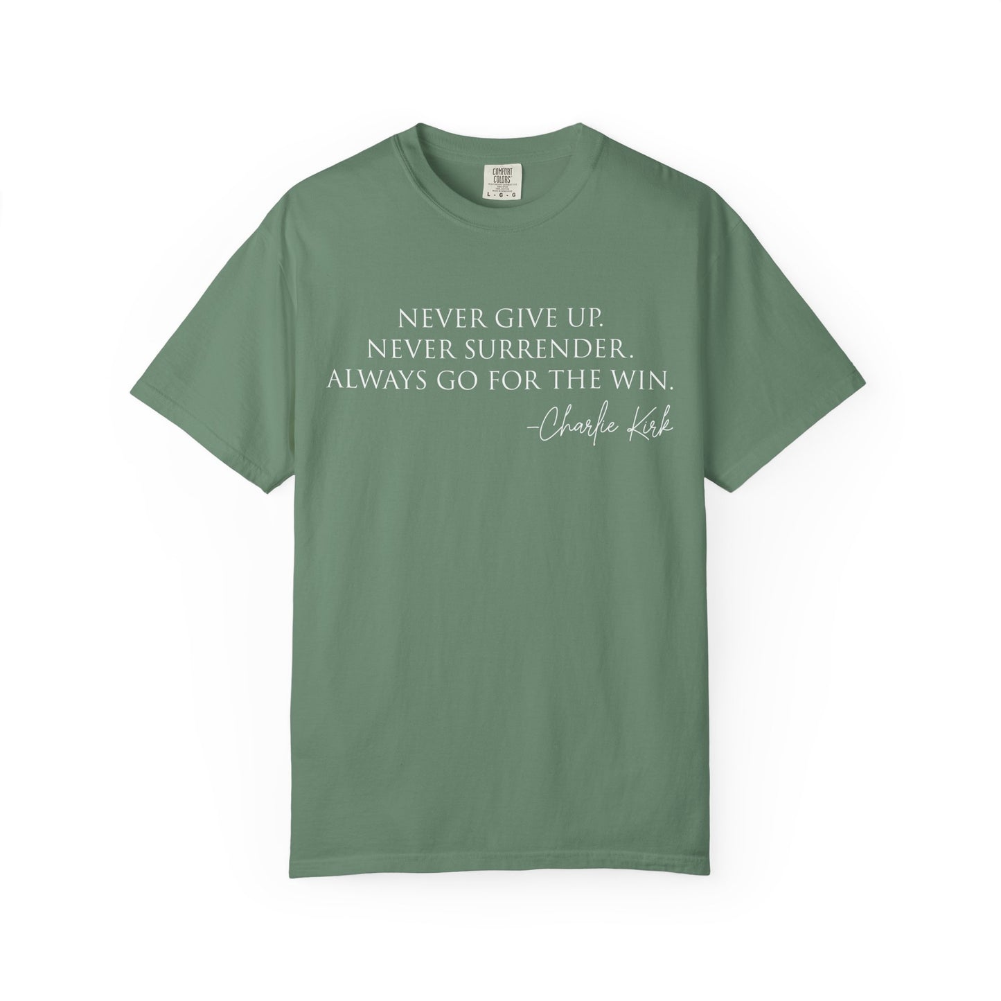 Motivational Unisex T-Shirt - Never Give Up, Inspirational Apparel for Fitness, Positivity, Daily Wear, Gift Idea, Casual Style