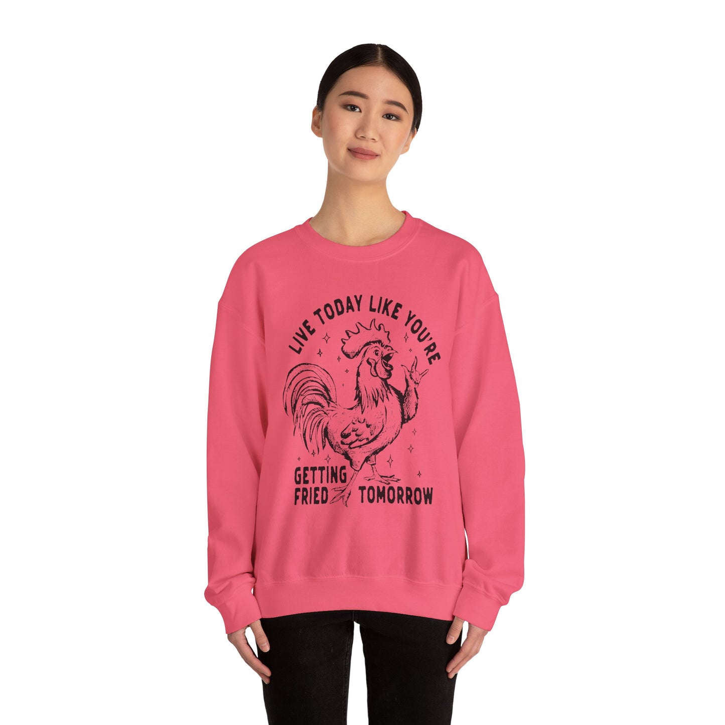 Live Today Crewneck Sweatshirt, Funny Gift, Cozy Sweatshirt, Unisex Fashion, Casual Wear, Gift for Him/Her