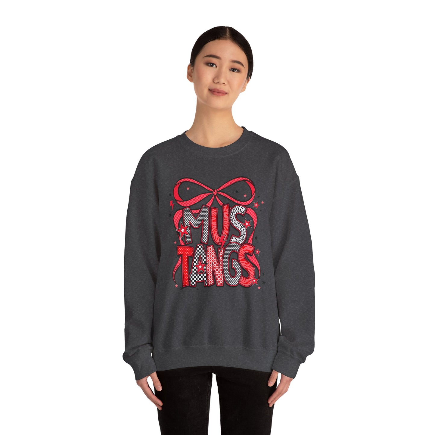 Mustang Love Crewneck Sweatshirt - Cozy Unisex Pullover for Horse Lovers, Gift for Equestrian, Casual Outfit, Horse Show