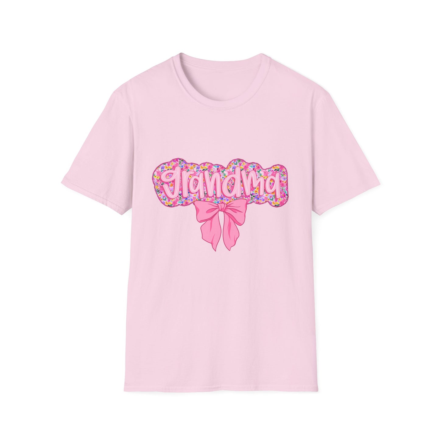 Grandma Floral Graphic T-Shirt | Gift for Grandma | Softstyle Tee for Family Celebrations, Mother's Day Gift, Casual Wear