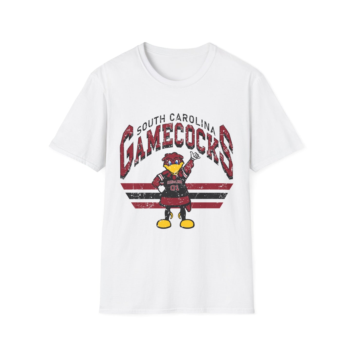 Vintage Gamecocks Tee, Unisex Softstyle T-Shirt for Fans, Game Day Apparel, College Spirit Wear, South Carolina Merchandise