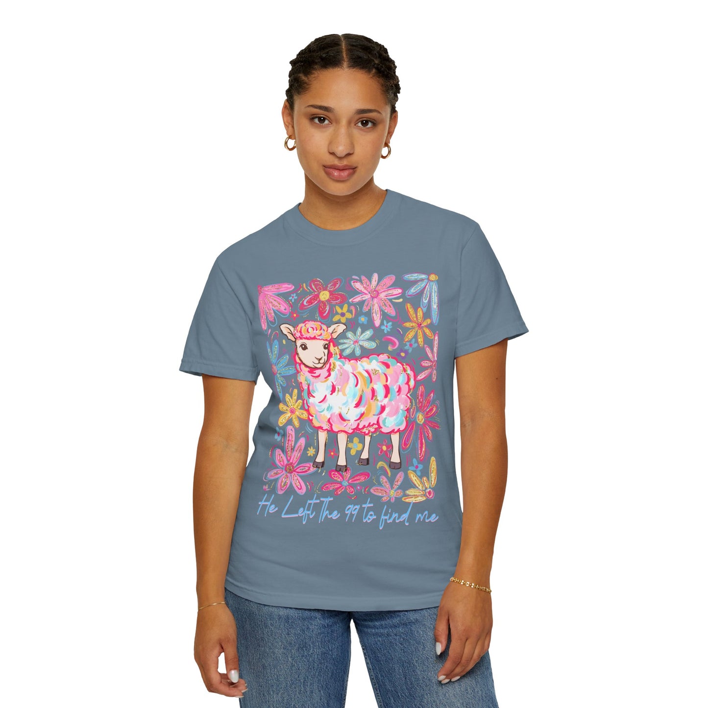 Whimsical Floral Sheep T-Shirt – Soft Unisex Tee, Perfect for Nature Lovers, Easter, Spring Celebrations, Gift for Her, Casual Wear