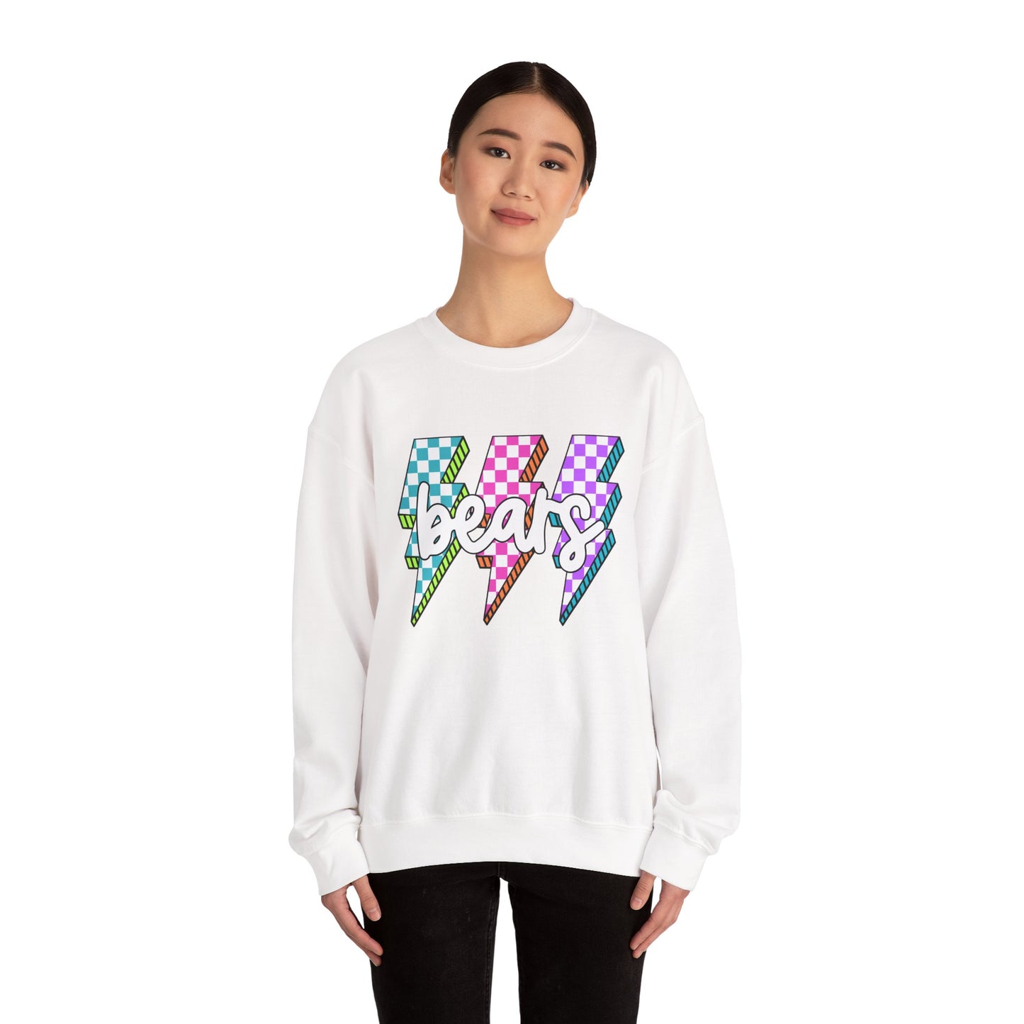 Colorful Bears Crewneck Sweatshirt, Unisex Sweatshirt, Graphic Sweatshirt, Cozy Sweatshirt for Gifts, Casual Wear