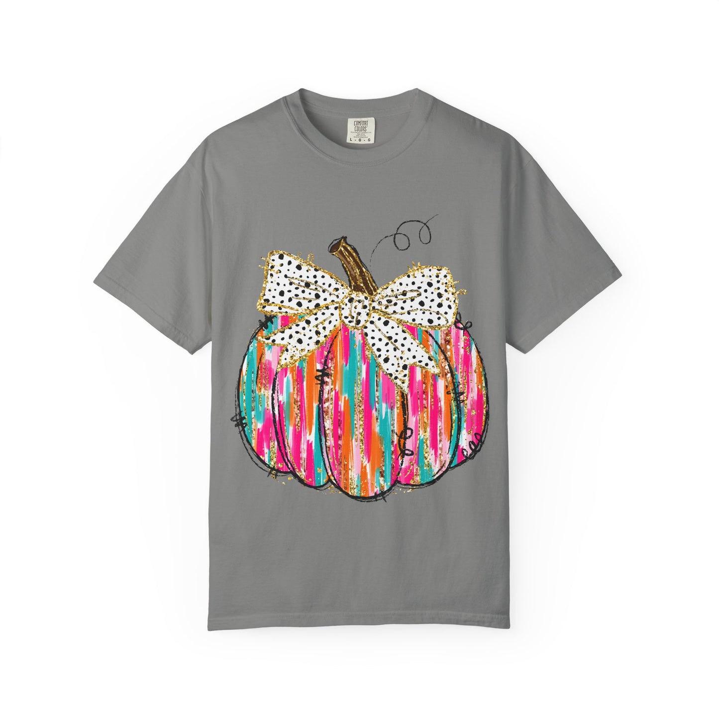 Colorful Pumpkin Graphic T-Shirt for Fall, Casual Autumn Tee, Halloween Shirt, Thanksgiving Outfit, Gift for Her