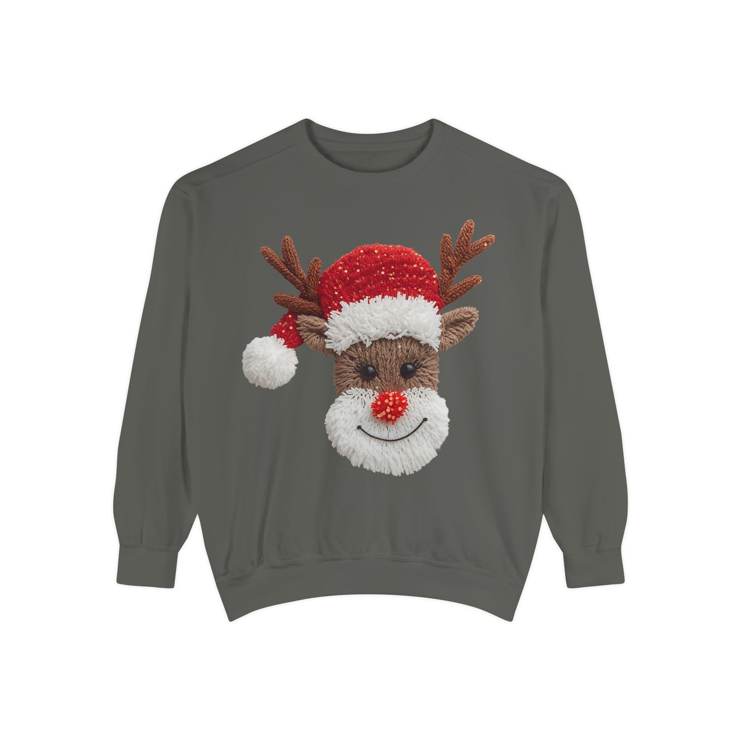 Festive Reindeer Sweatshirt Comfort Colors