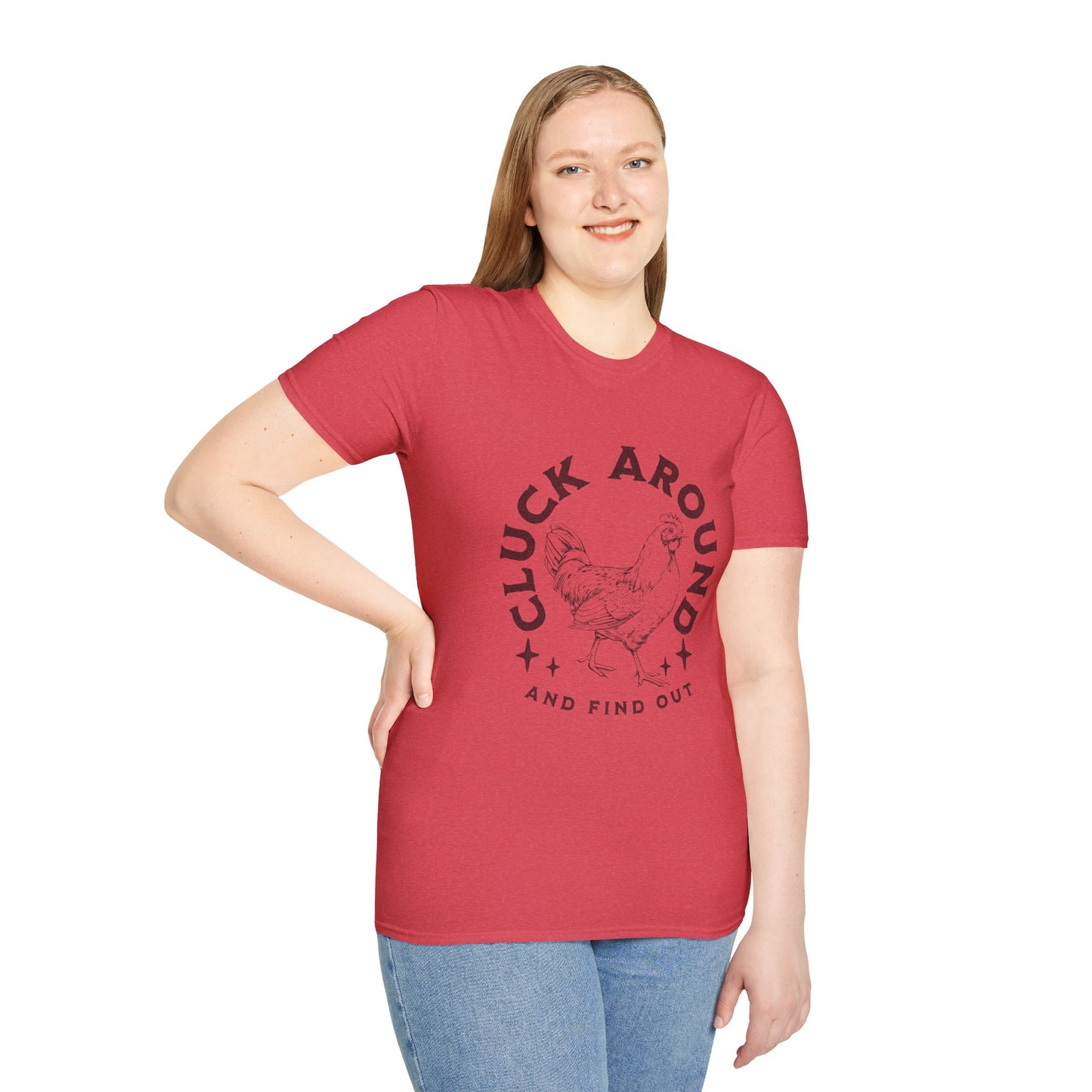 Funny Chicken T-Shirt - Cluck Around, Gift for Farm Lovers, Casual Wear, Chicken Enthusiast Tee, Funny Farm Animal Shirt