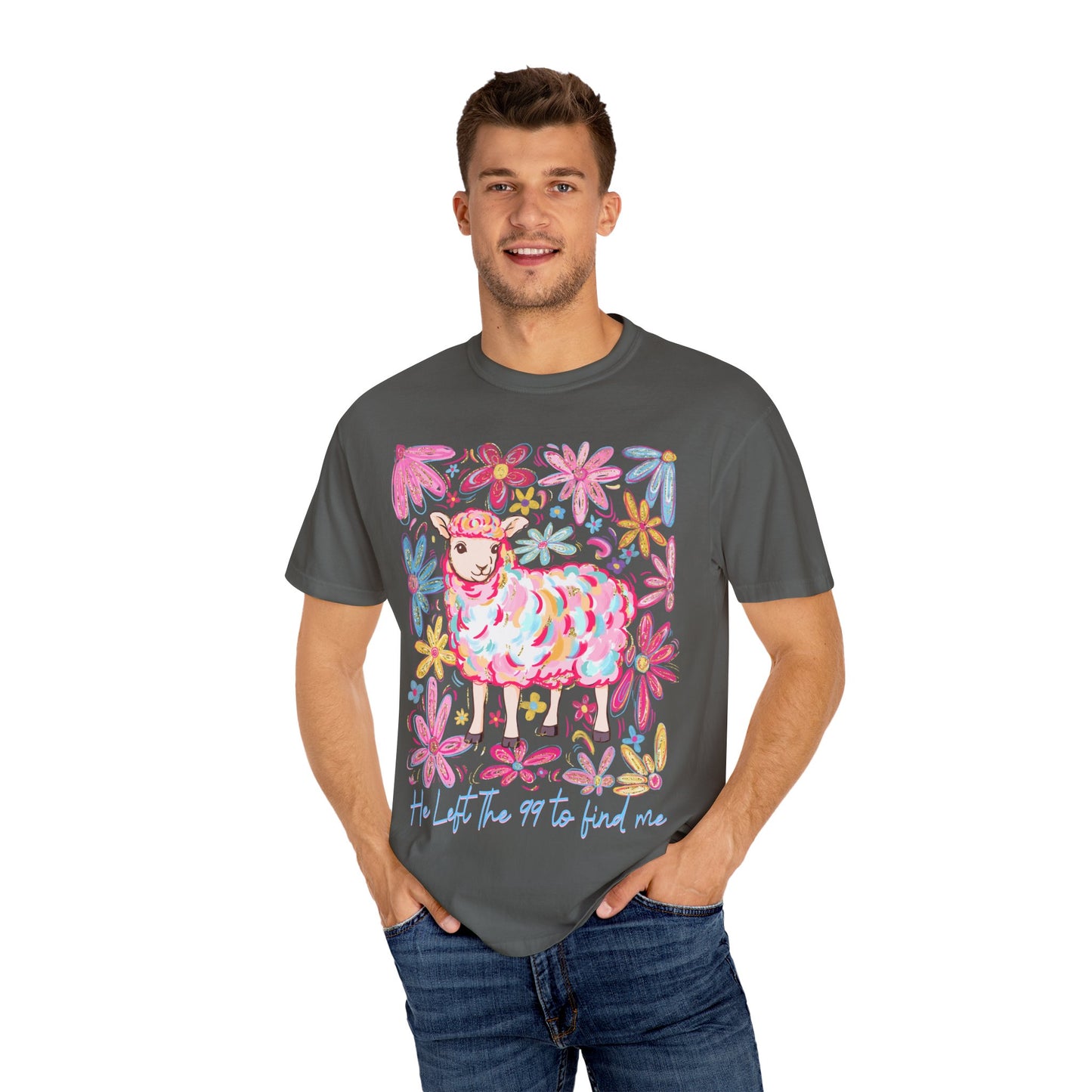 Whimsical Floral Sheep T-Shirt – Soft Unisex Tee, Perfect for Nature Lovers, Easter, Spring Celebrations, Gift for Her, Casual Wear