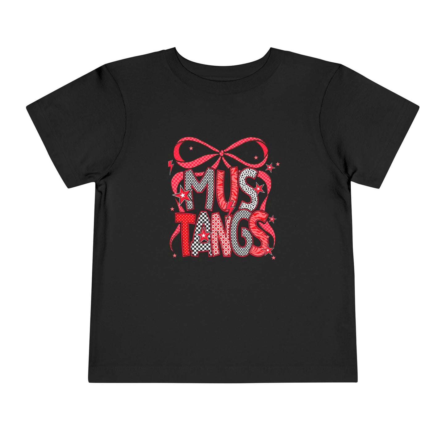 Toddler Short Sleeve Tee - Cute Mustangs Graphic Tee, Kids' Summer Shirt, Birthday Gift, Toddler Apparel, Playtime Outfit