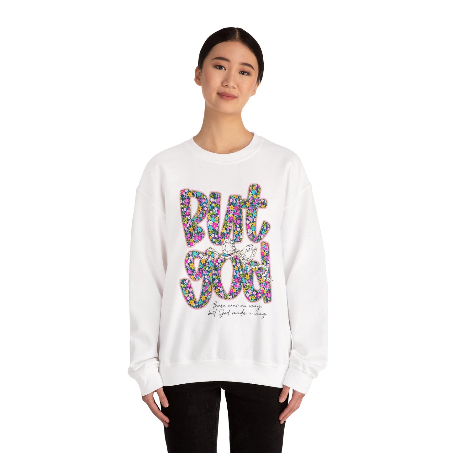 Colorful Floral Crewneck Sweatshirt - Motivational Gift for Friends, Cozy Lounge Wear, Unique Gift for Birthday, Inspirational