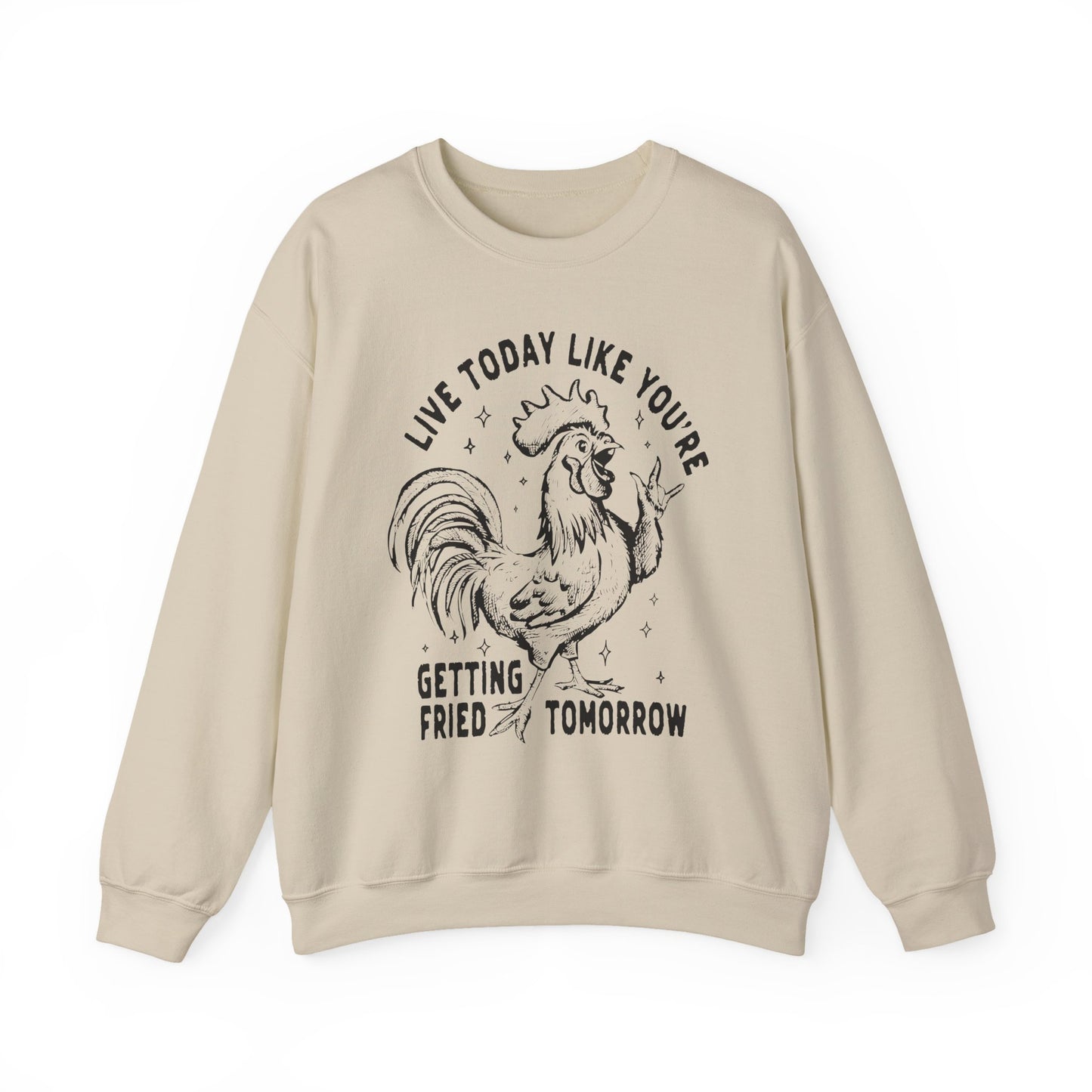 Live Today Crewneck Sweatshirt, Funny Gift, Cozy Sweatshirt, Unisex Fashion, Casual Wear, Gift for Him/Her
