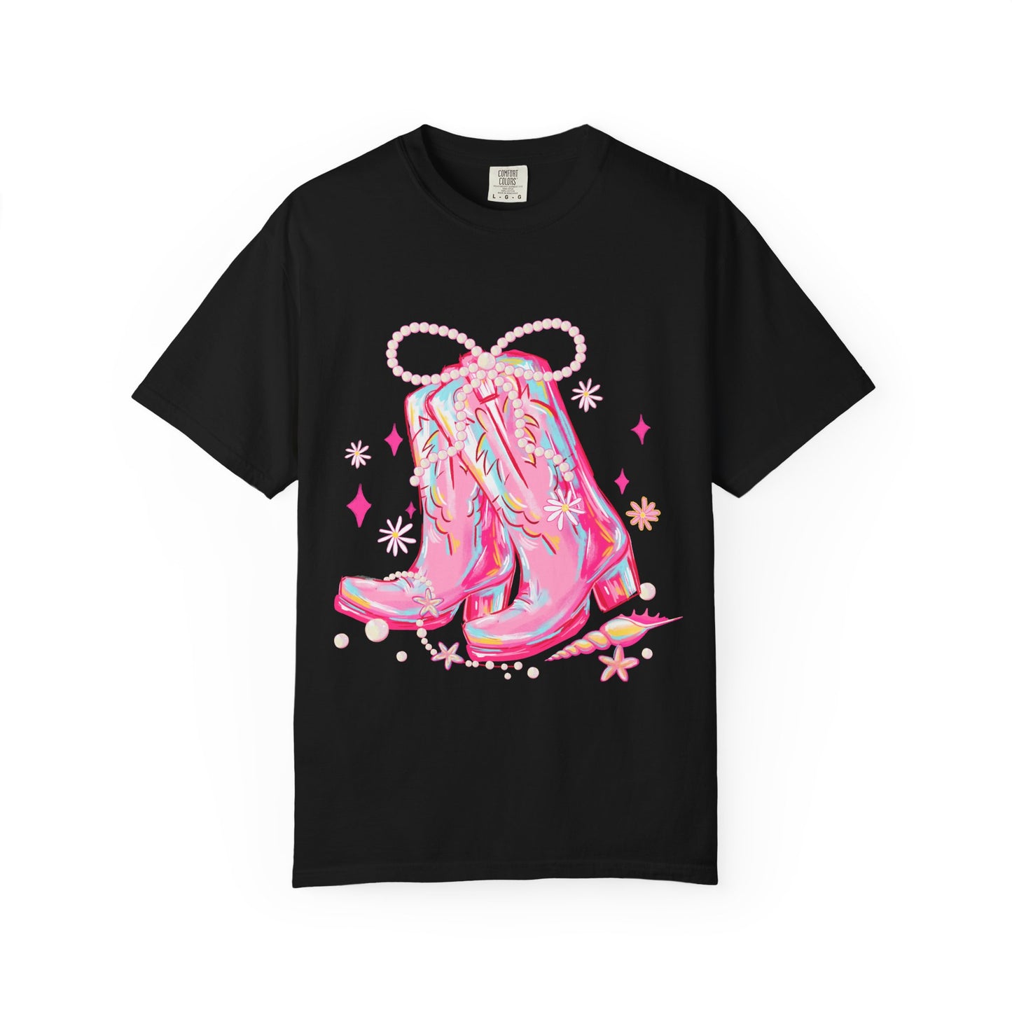 Stylish Unisex Graphic Tee Featuring Pink Cowgirl Boots, Perfect for Country Lovers, Festivals, Birthdays, Gifts, Western Theme