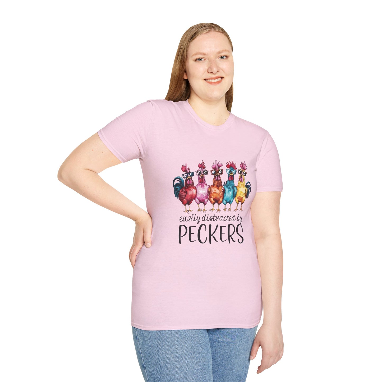 Funny Chicken T-Shirt, Early Distracted by Peckers Tee, Gift for Chicken Lovers, Casual Humor Shirt, Animal Lovers Apparel