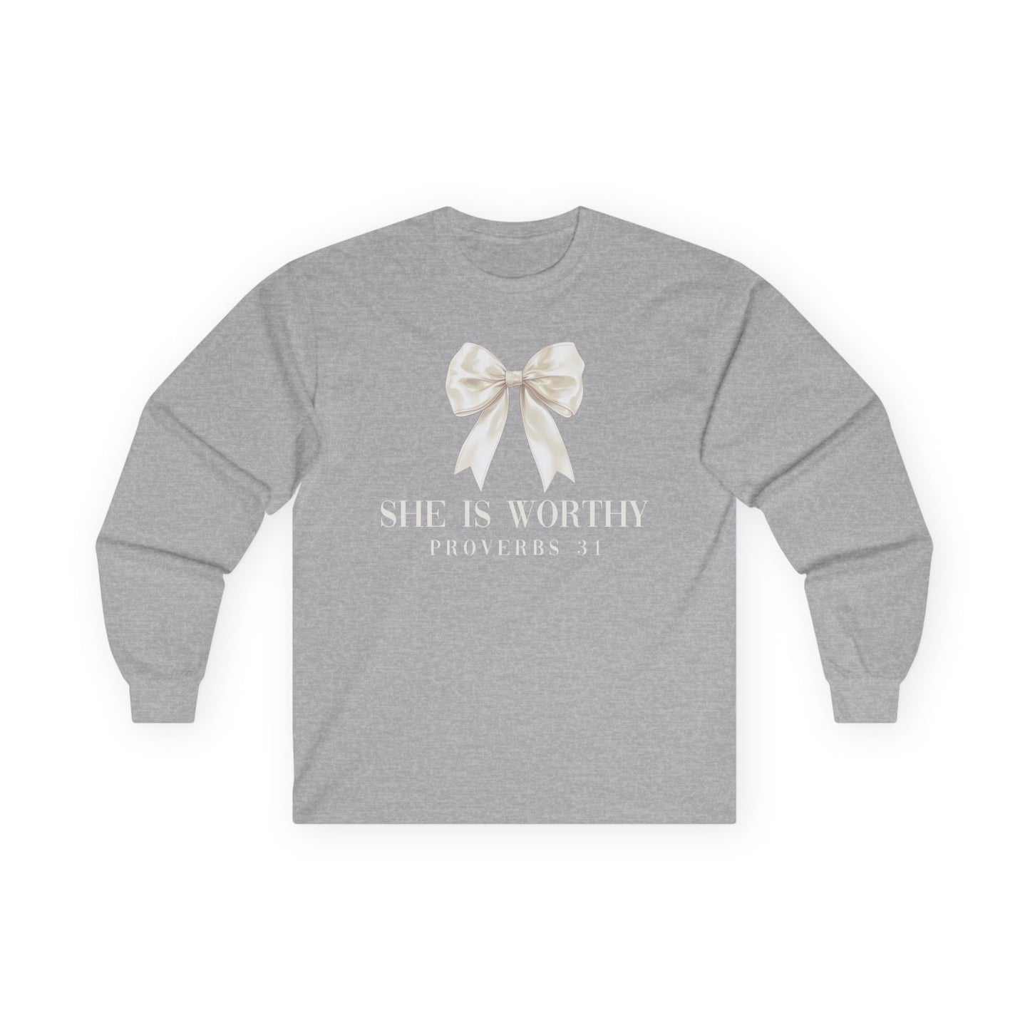 She is Worthy Gildan Longsleeve