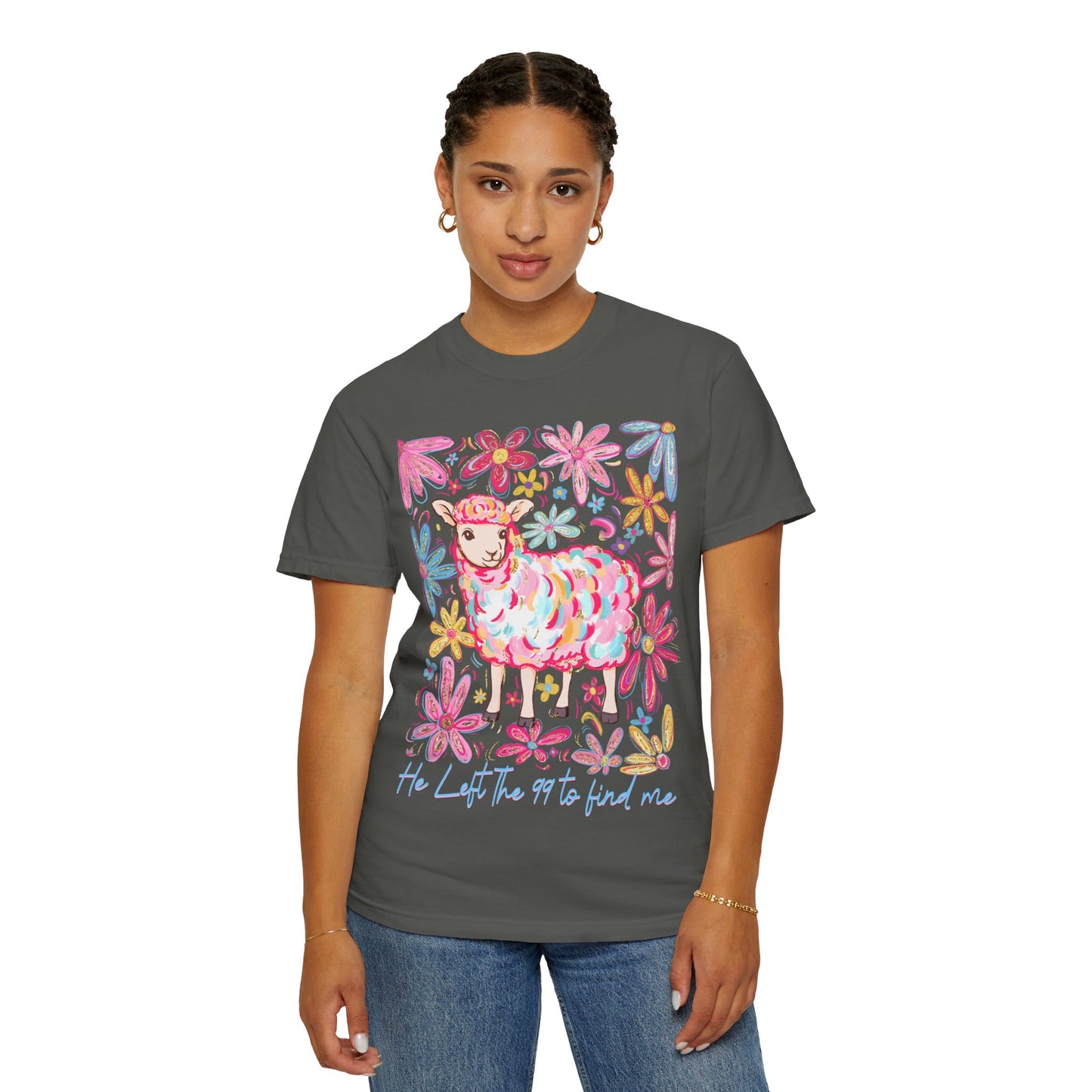 Whimsical Floral Sheep T-Shirt – Soft Unisex Tee, Perfect for Nature Lovers, Easter, Spring Celebrations, Gift for Her, Casual Wear