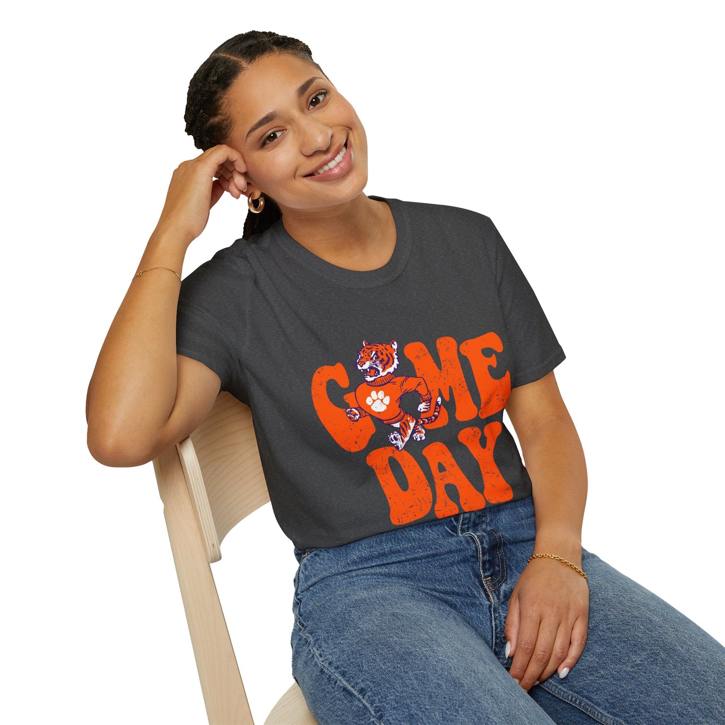Game Day Unisex Softstyle T-Shirt | Perfect for Sports Fans, Tailgating, Casual Wear, Gift for Gamers, Cheer Day Apparel