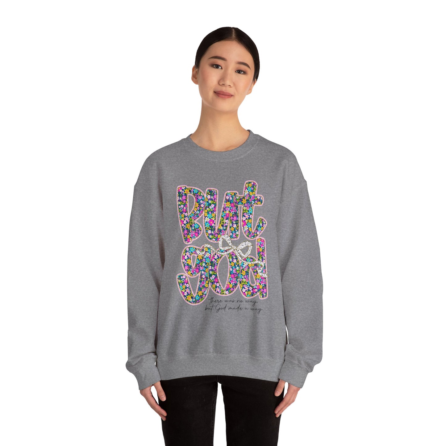 Colorful Floral Crewneck Sweatshirt - Motivational Gift for Friends, Cozy Lounge Wear, Unique Gift for Birthday, Inspirational