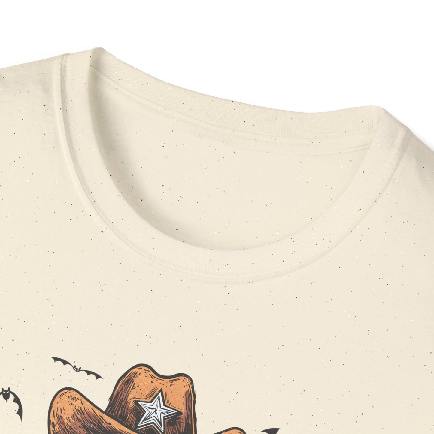 Ghost Cowboy Unisex Softstyle T-Shirt | Fun Halloween Tee, Casual Wear, Gift for Friends, Unique Halloween Costume, Spooky Vibes