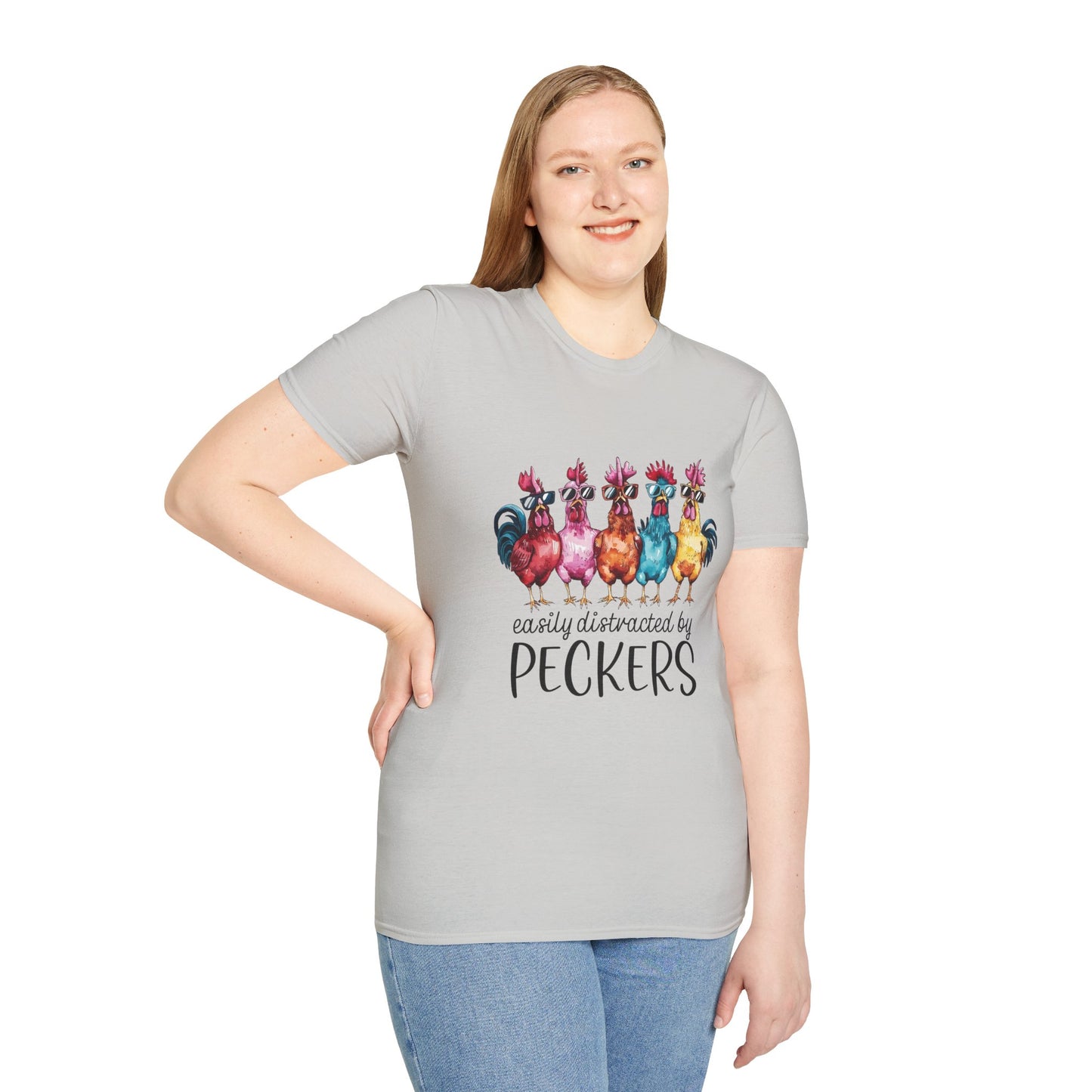 Funny Chicken T-Shirt, Early Distracted by Peckers Tee, Gift for Chicken Lovers, Casual Humor Shirt, Animal Lovers Apparel