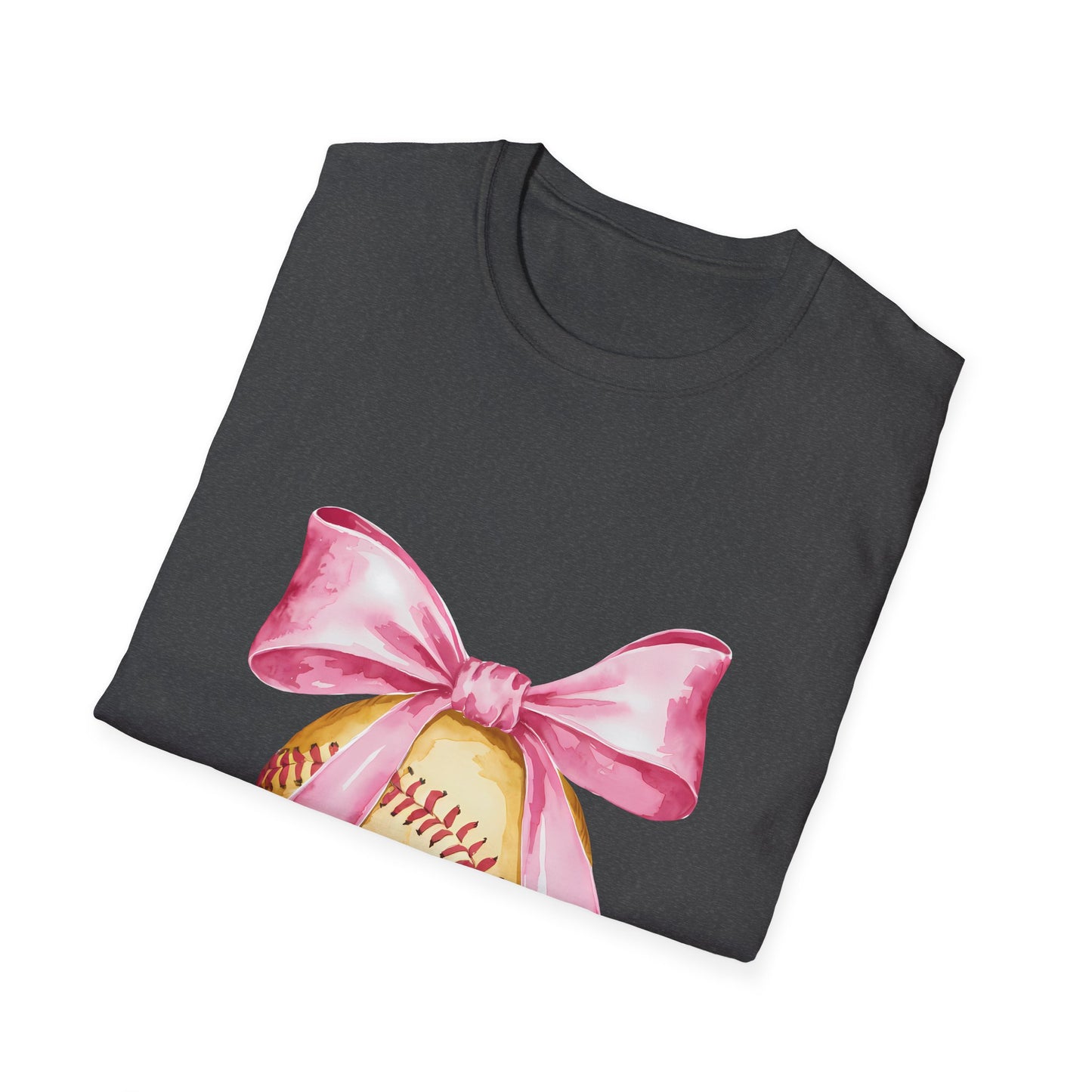 Pink Ribbon Baseball T-Shirt for Softball Lovers, Support Breast Cancer Awareness, Gift for Coaches and Players, Casual Wear