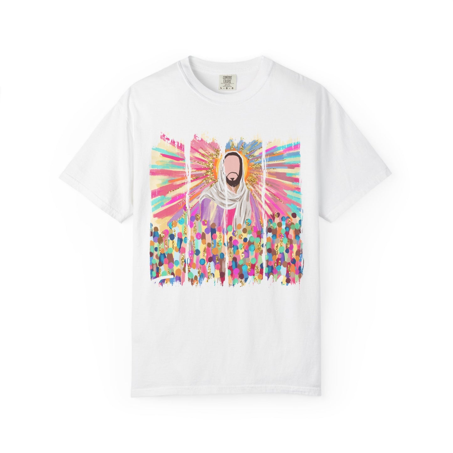 Vibrant Spiritual T-Shirt for Everyday Wear, Retro Art Tee, Casual Unisex Shirt, Gift for Festivals, Colorful Graphic Top