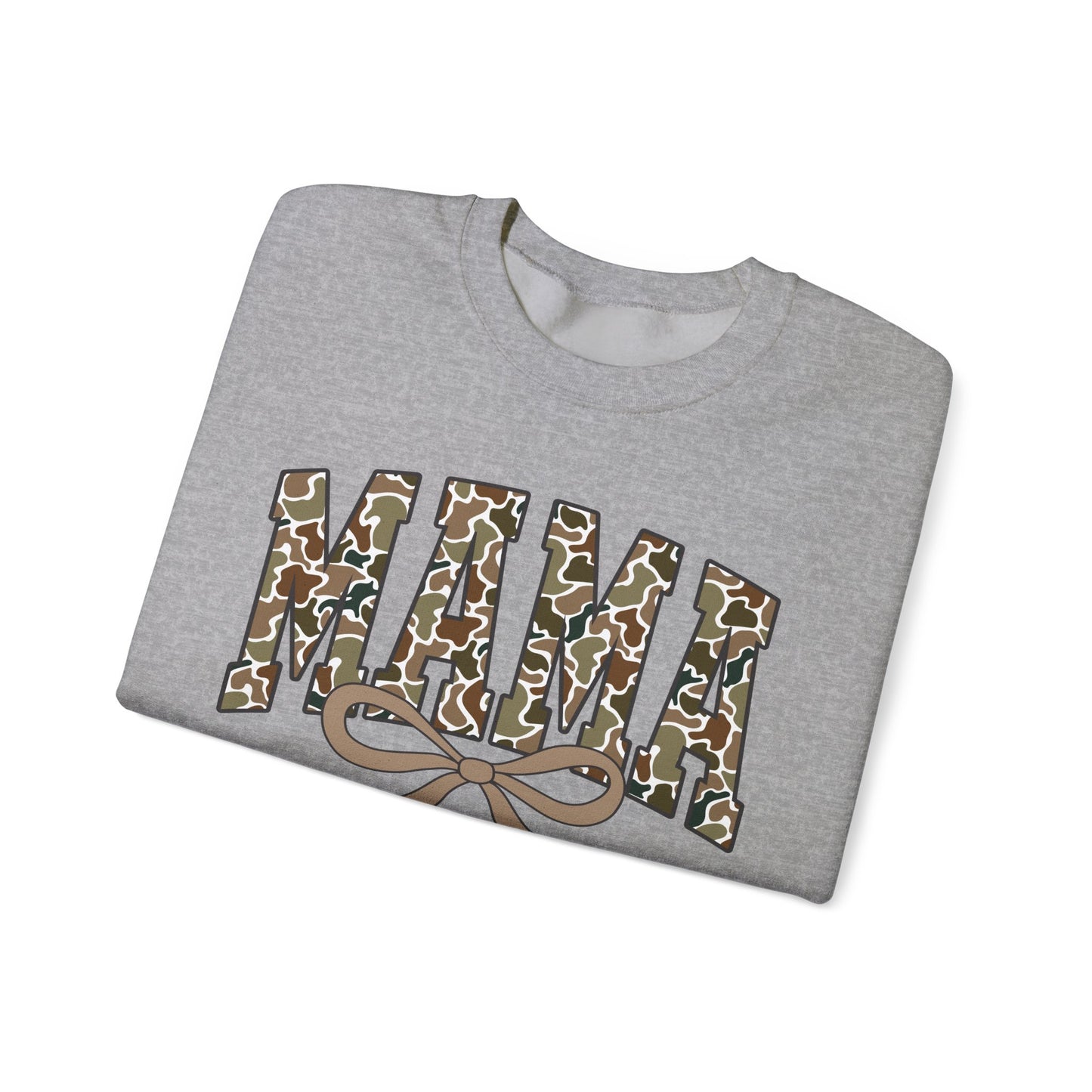 Camo Mama Crewneck Sweatshirt, Cozy Gift for Mom, Trendy Casual Wear, Perfect for Birthdays, Mother's Day, Family Gatherings