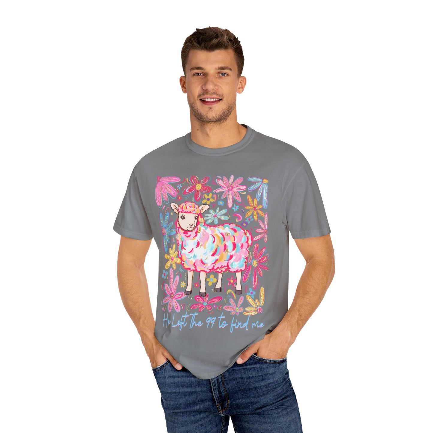 Whimsical Floral Sheep T-Shirt – Soft Unisex Tee, Perfect for Nature Lovers, Easter, Spring Celebrations, Gift for Her, Casual Wear