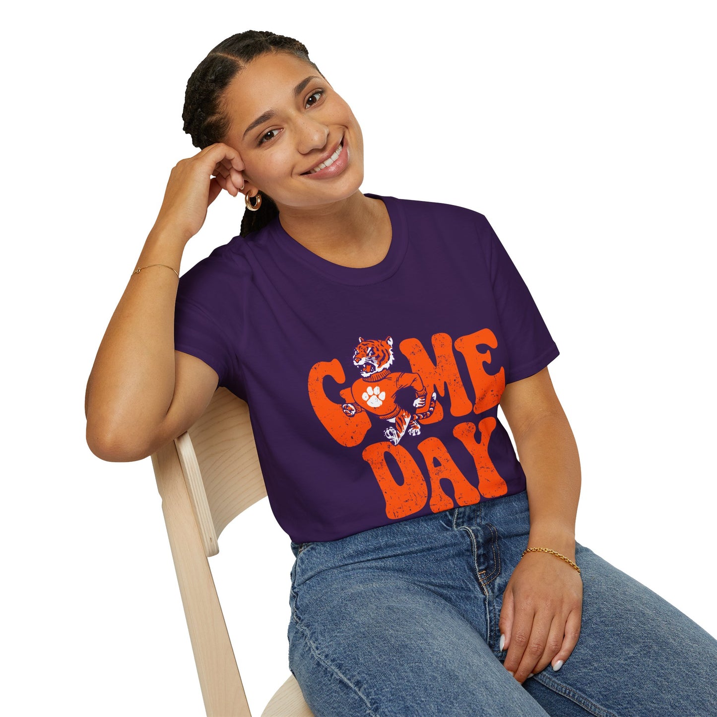 Game Day Unisex Softstyle T-Shirt | Perfect for Sports Fans, Tailgating, Casual Wear, Gift for Gamers, Cheer Day Apparel