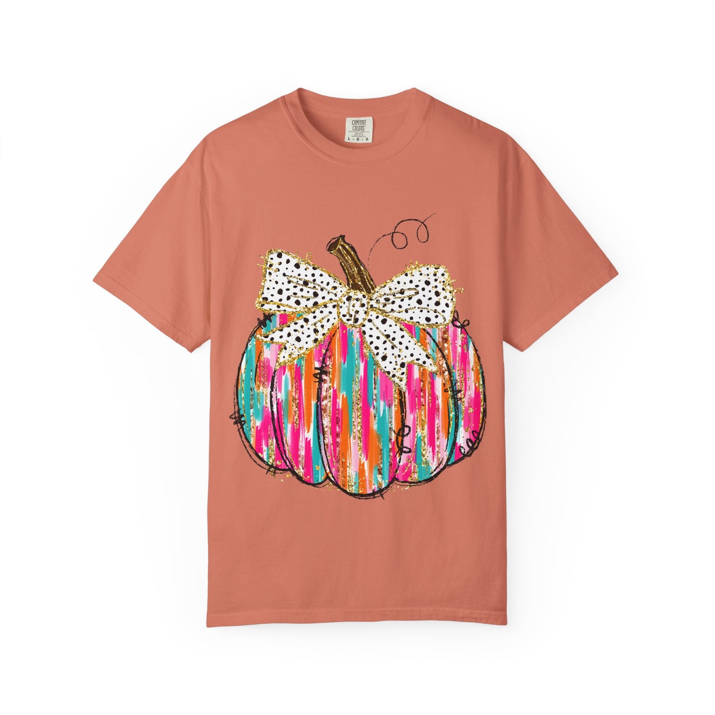 Colorful Pumpkin Graphic T-Shirt for Fall, Casual Autumn Tee, Halloween Shirt, Thanksgiving Outfit, Gift for Her