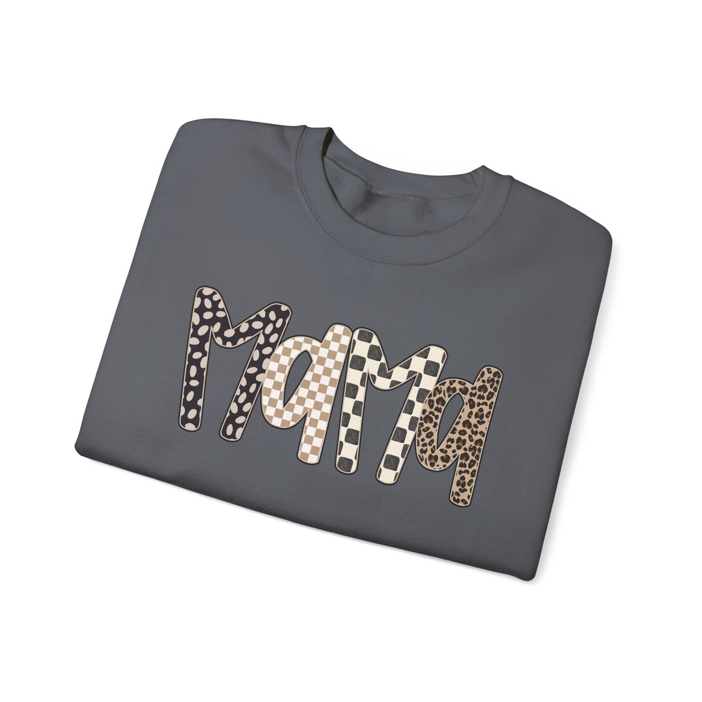 Mama Leopard Print Crewneck Sweatshirt