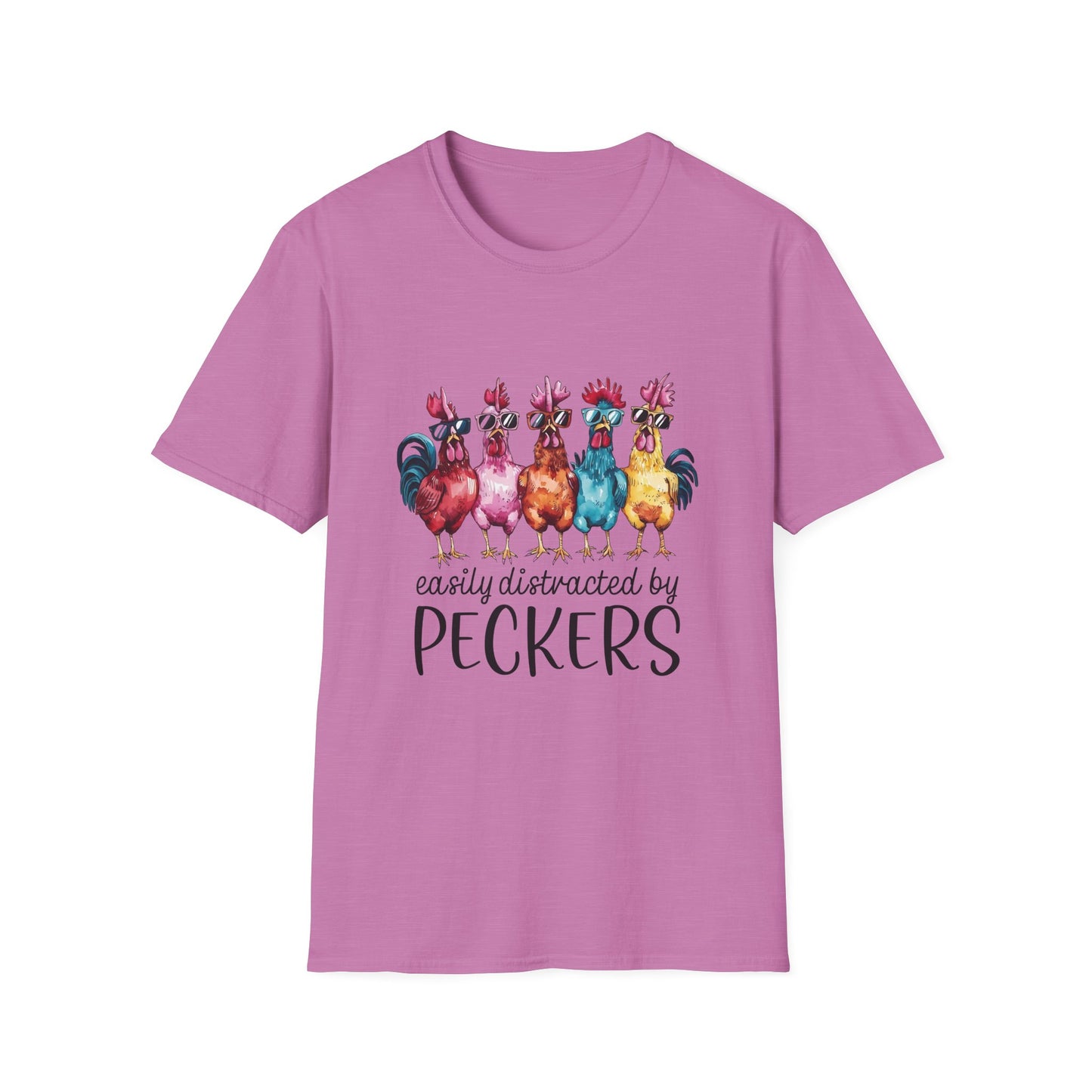 Funny Chicken T-Shirt, Early Distracted by Peckers Tee, Gift for Chicken Lovers, Casual Humor Shirt, Animal Lovers Apparel