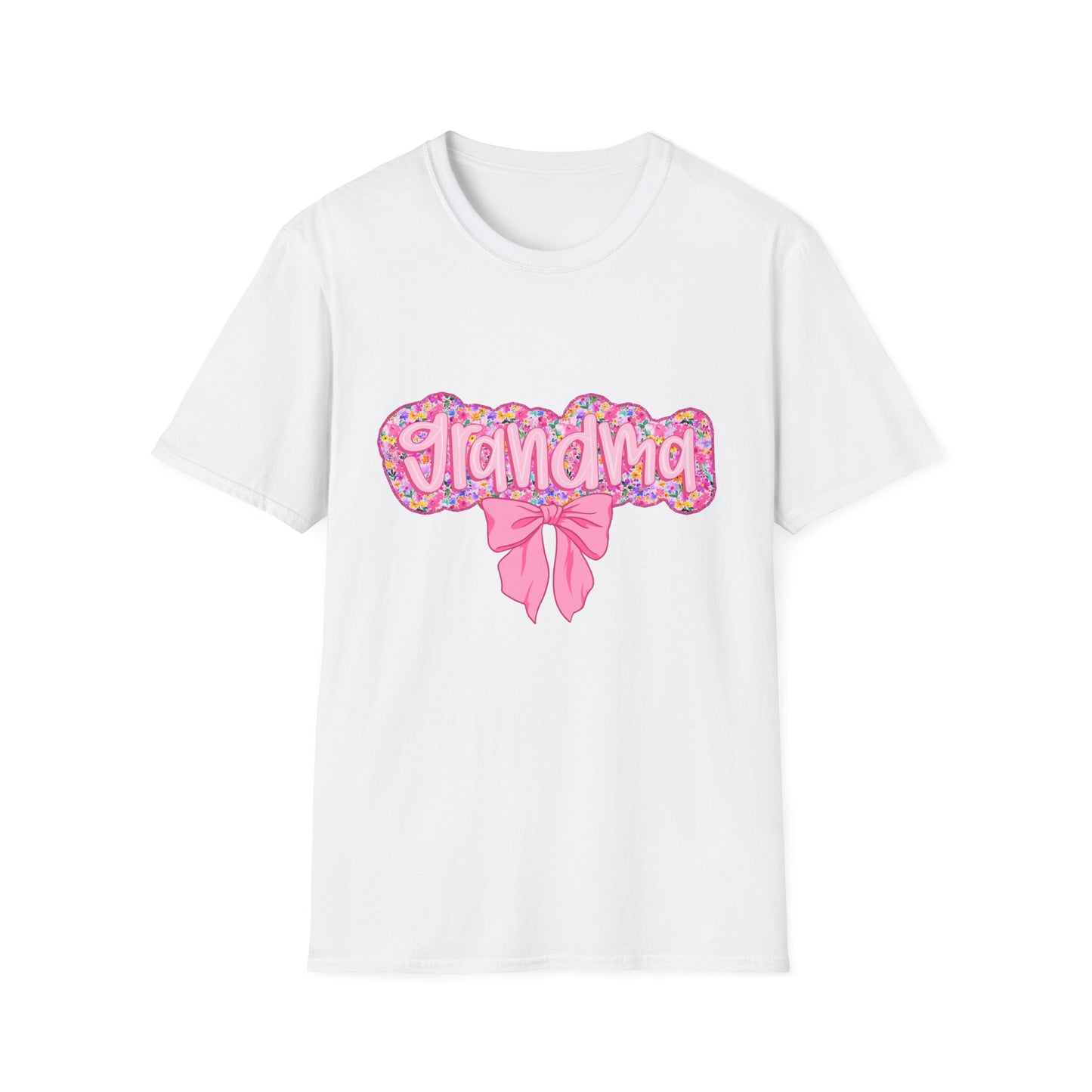 Grandma Floral Graphic T-Shirt | Gift for Grandma | Softstyle Tee for Family Celebrations, Mother's Day Gift, Casual Wear